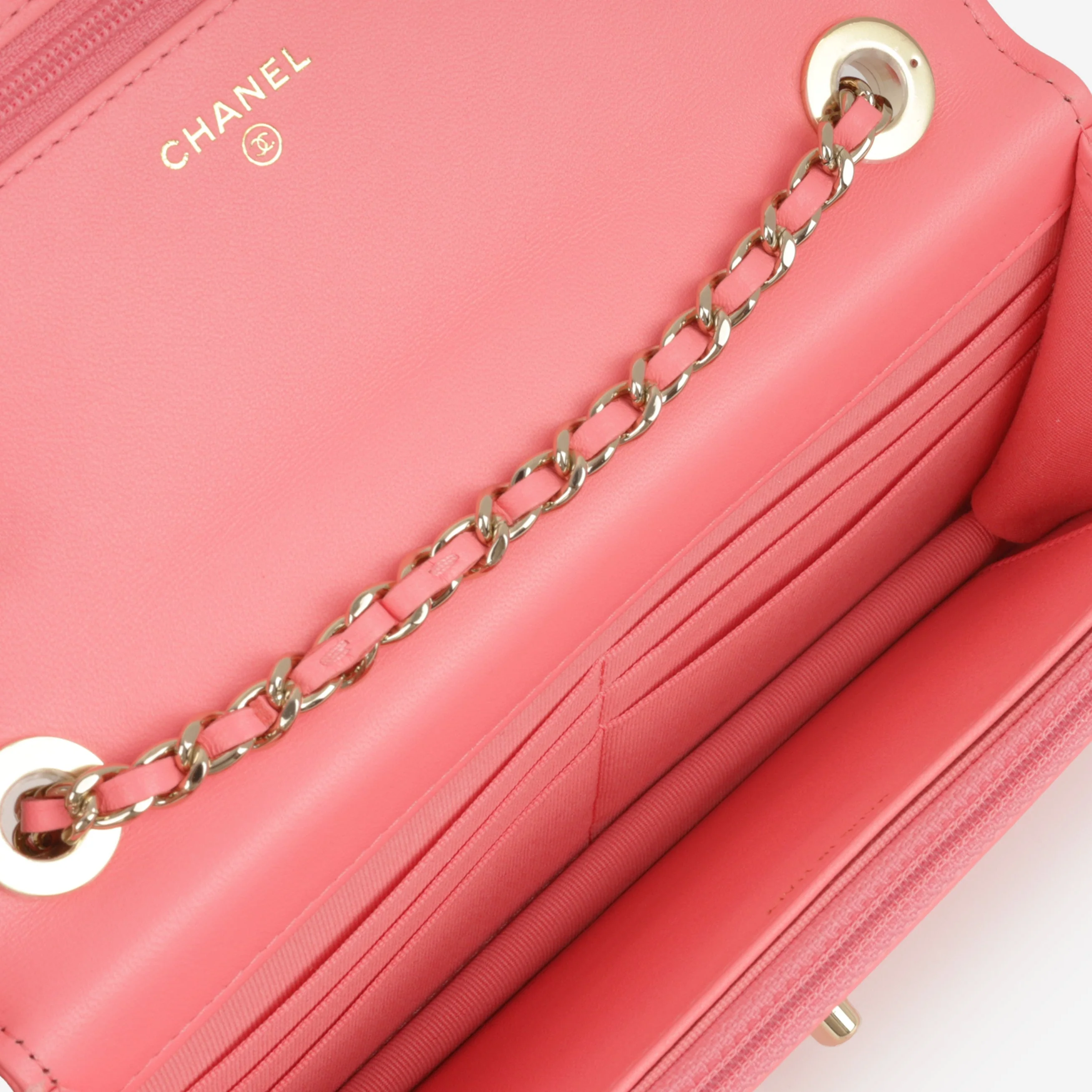 Chanel Trendy Wallet on Chain - Hot Pink Calfskin | Champagne Gold Hardware - Image 6