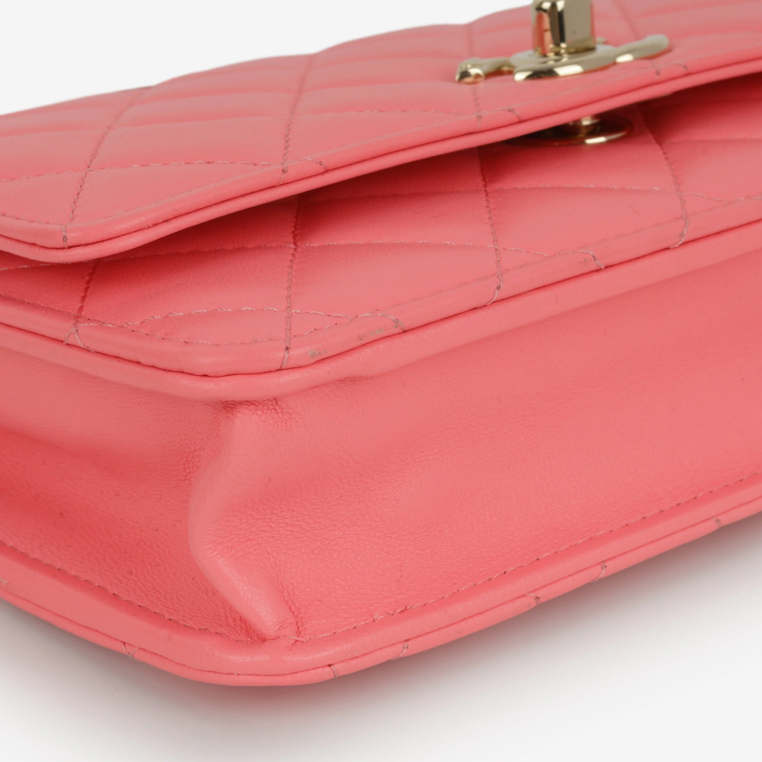 Chanel Trendy Wallet on Chain - Hot Pink Calfskin | Champagne Gold Hardware - Image 8