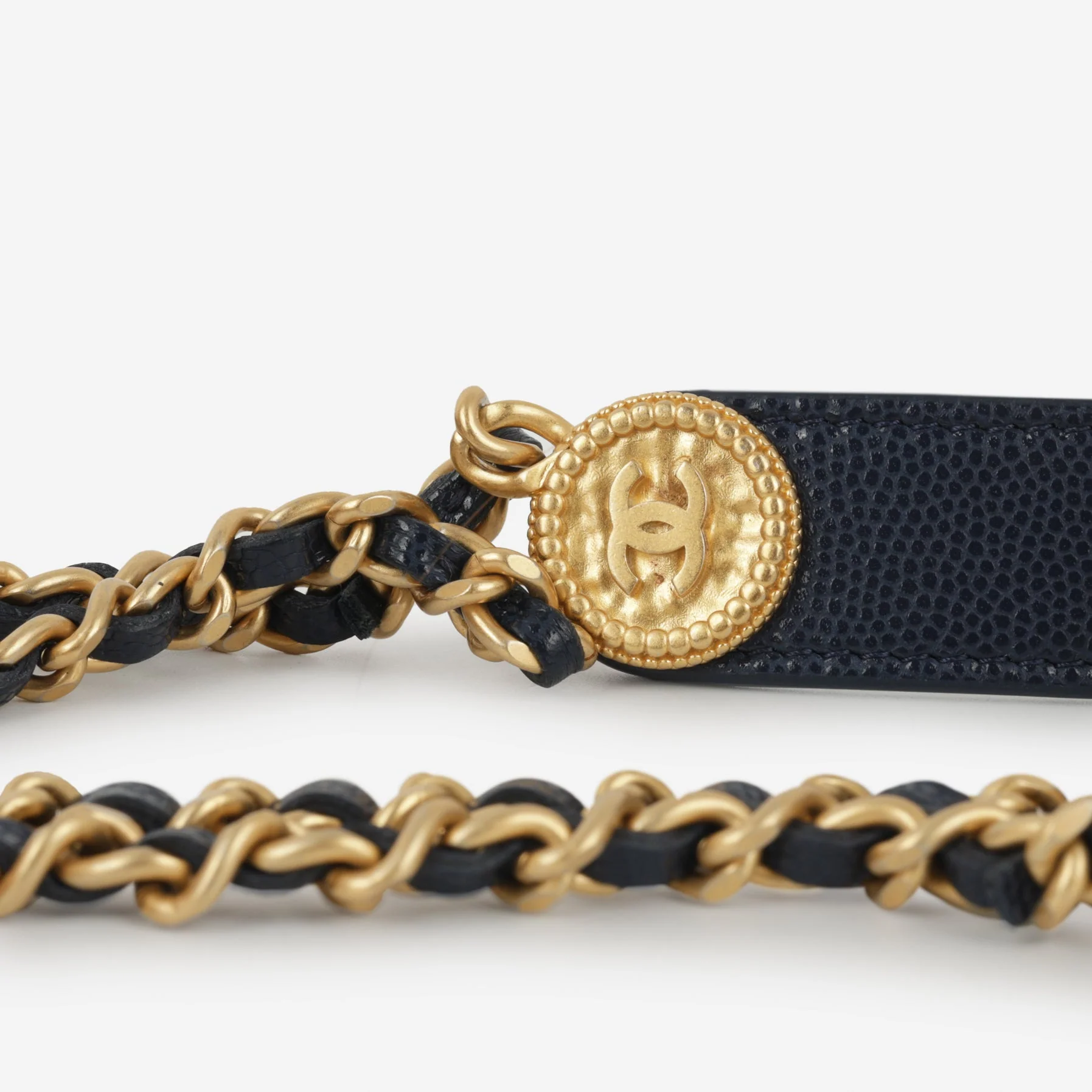 Chanel Twist Your Buttons Coin Purse - Navy Caviar | Gold Hardware - Image 4