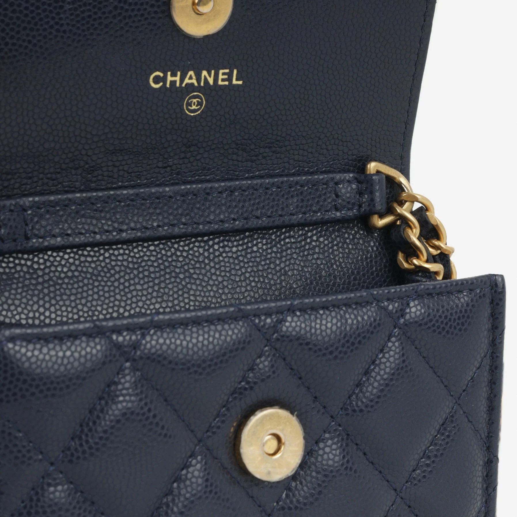 Chanel Twist Your Buttons Coin Purse - Navy Caviar | Gold Hardware - Image 5
