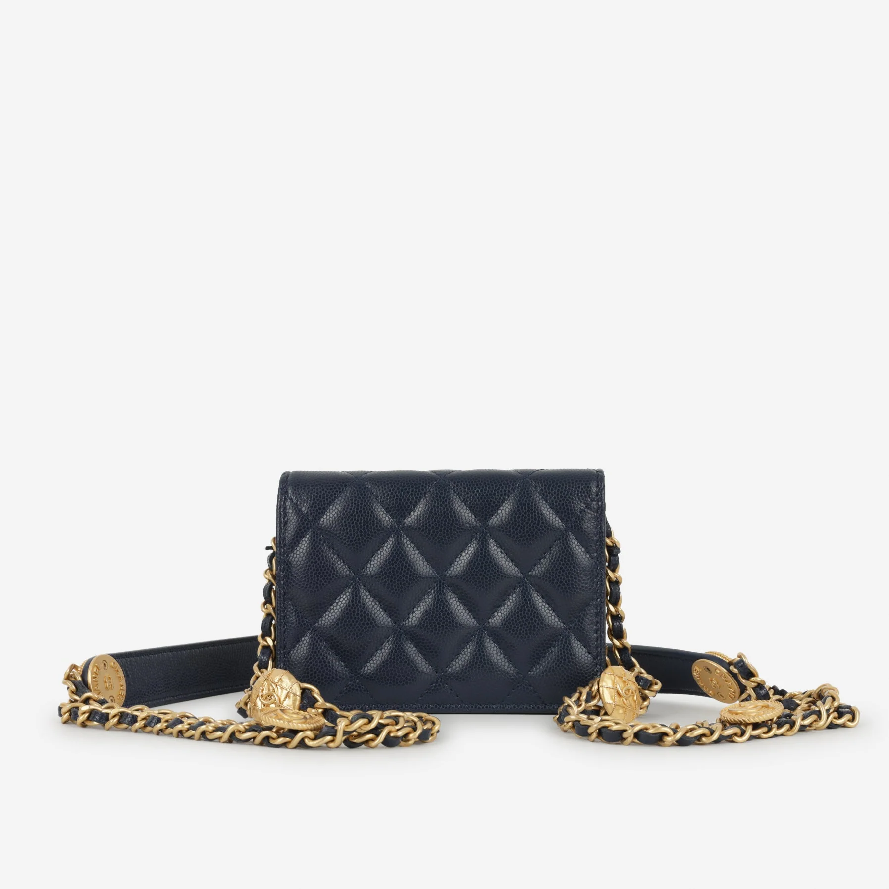 Chanel Twist Your Buttons Coin Purse - Navy Caviar | Gold Hardware - Image 8