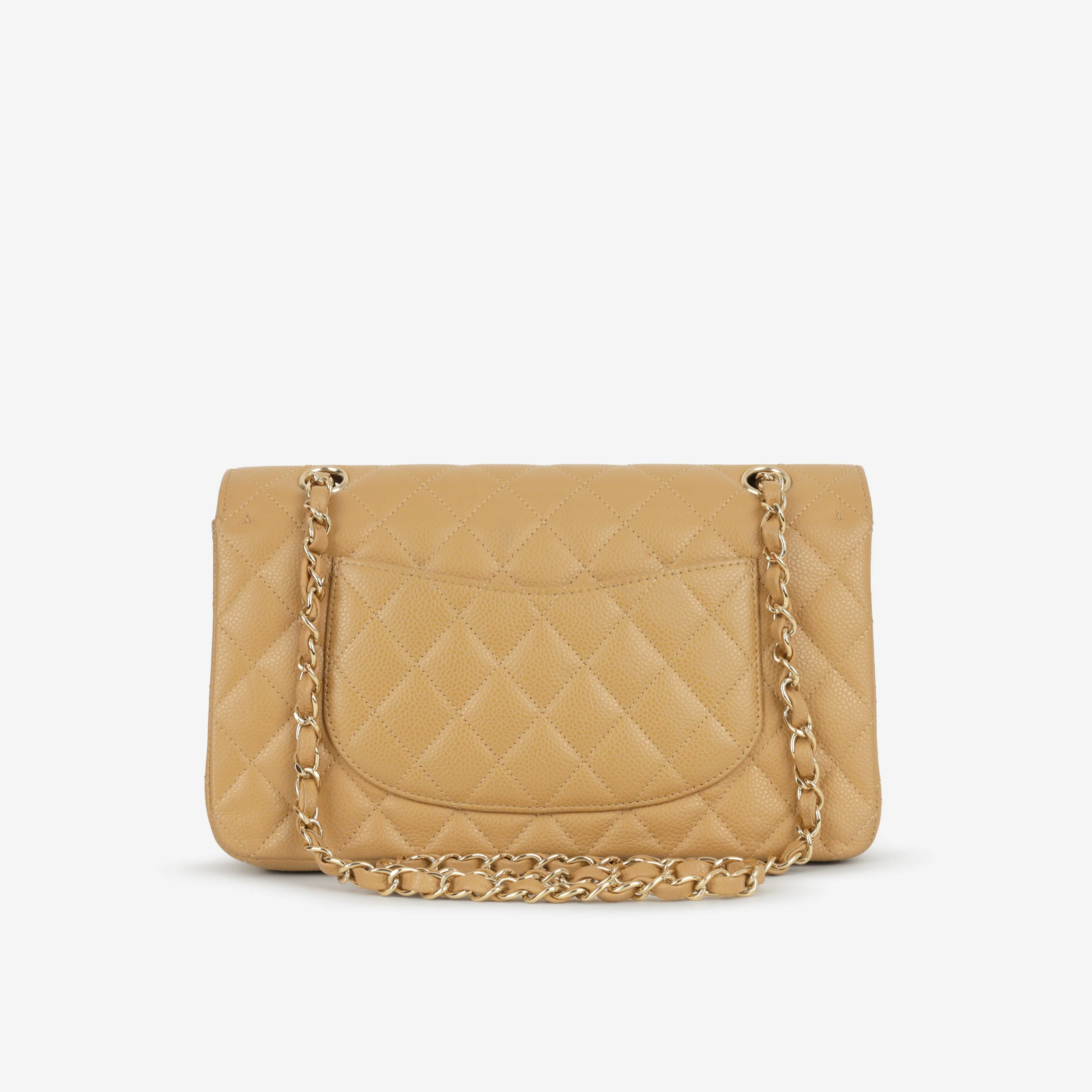 Chanel Vintage Medium Classic Flap - Beige Caviar | Gold Hardware - Image 3