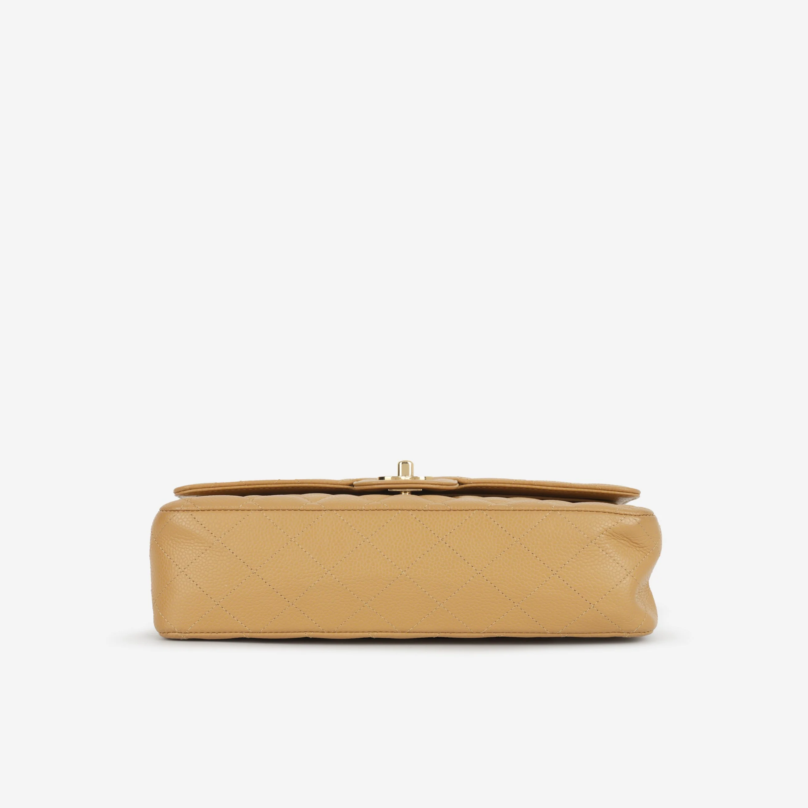Chanel Vintage Medium Classic Flap - Beige Caviar | Gold Hardware - Image 4