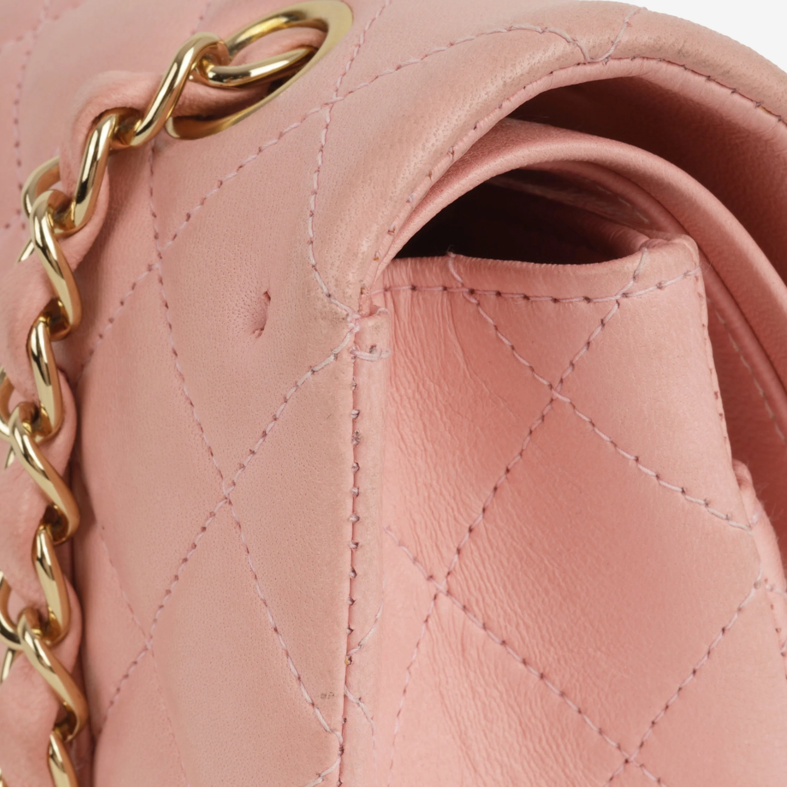 Chanel Vintage Medium Classic Flap - Pink Lambskin | Gold Hardware - Image 6