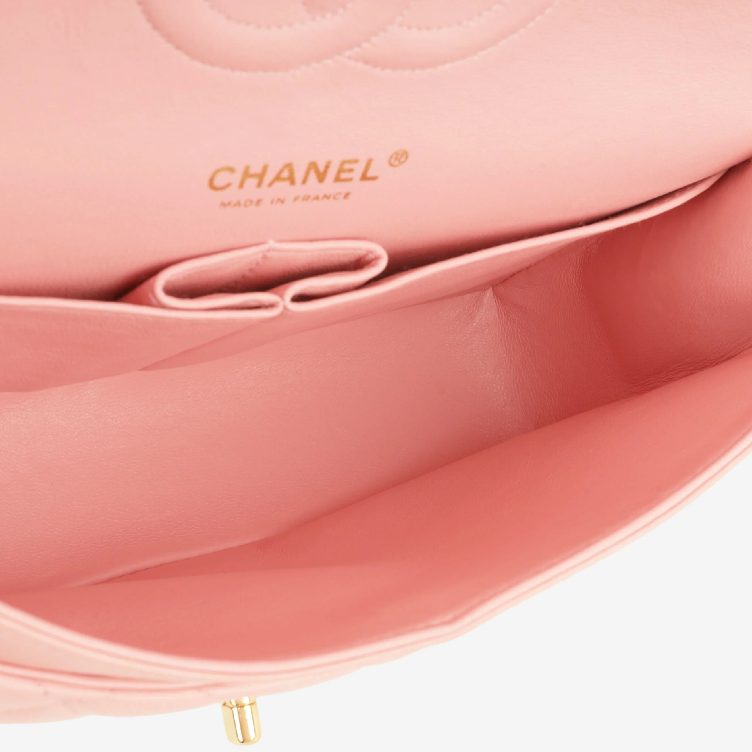 Chanel Vintage Medium Classic Flap - Pink Lambskin | Gold Hardware - Image 7