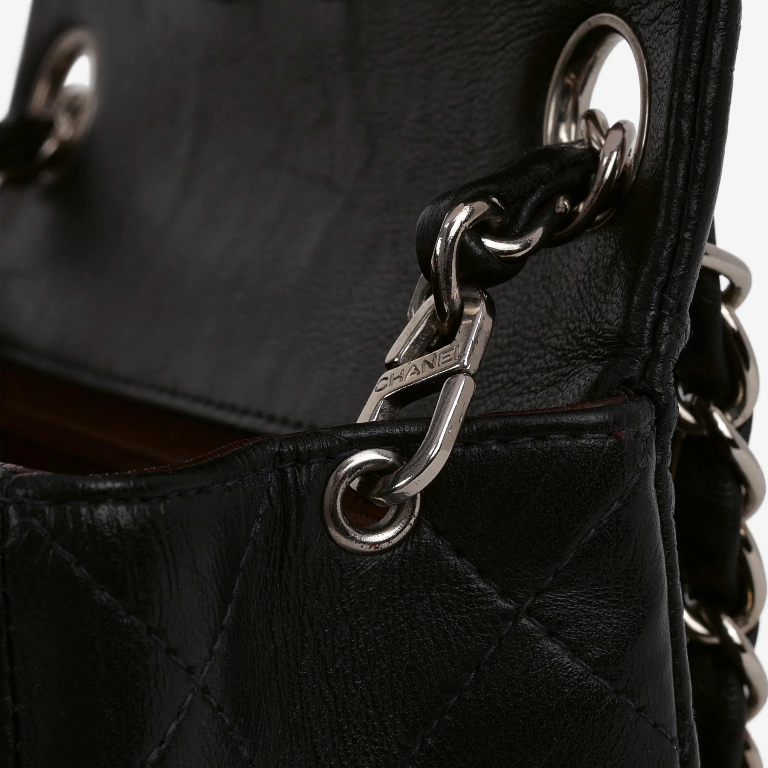 Chanel Vintage Mini Square Flap - Navy Lambskin | Silver Hardware - Image 8