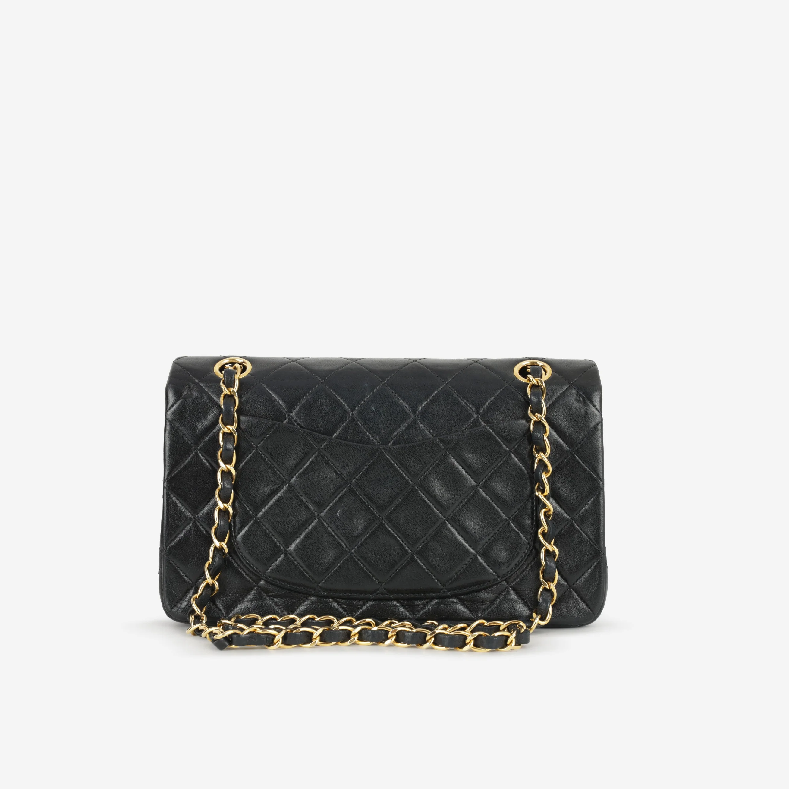 Chanel Vintage Small Classic Flap | Black Lambskin | Gold Hardware - Image 3