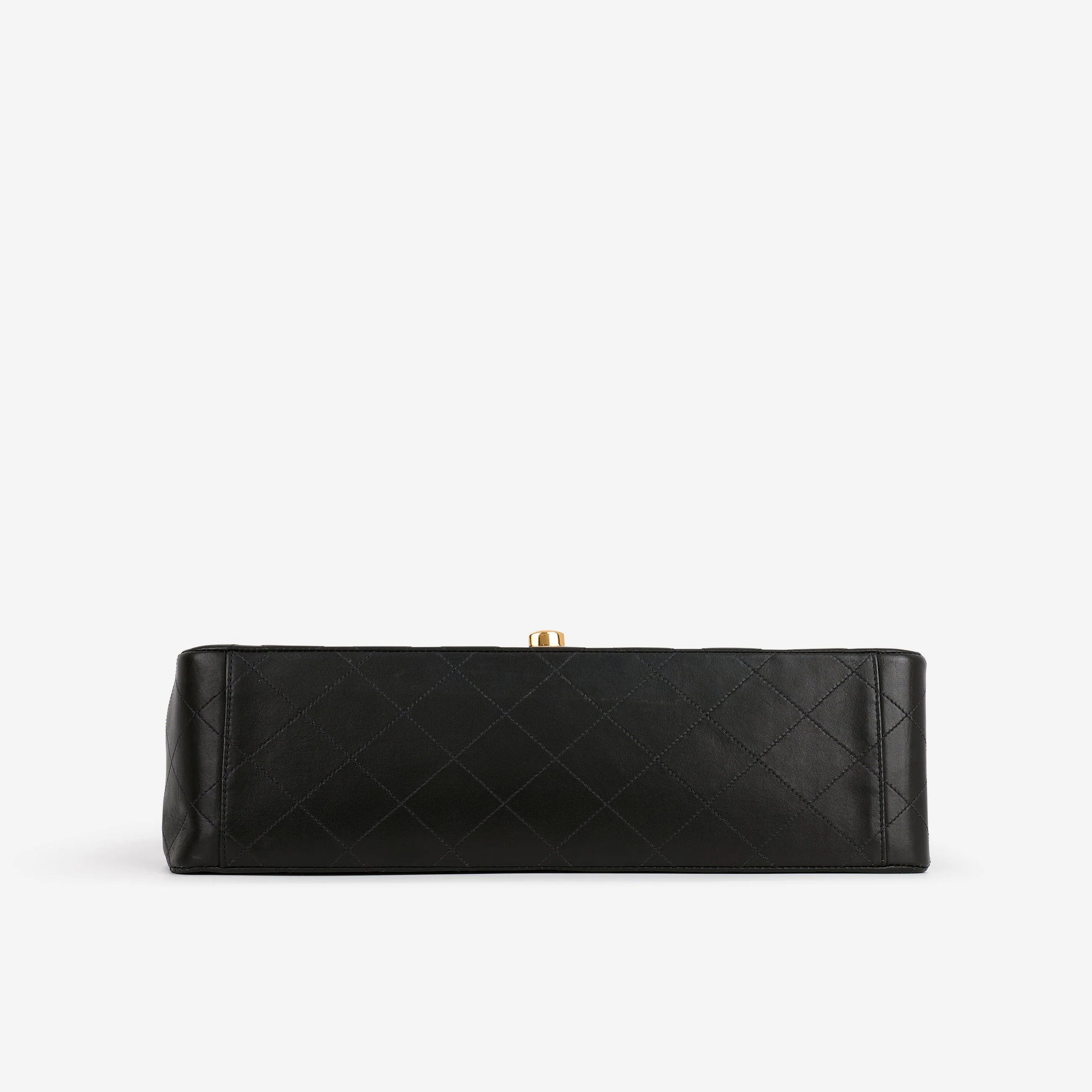 Chanel Vintage XL Single Flap - Black Lambskin | Gold Hardware - Image 4