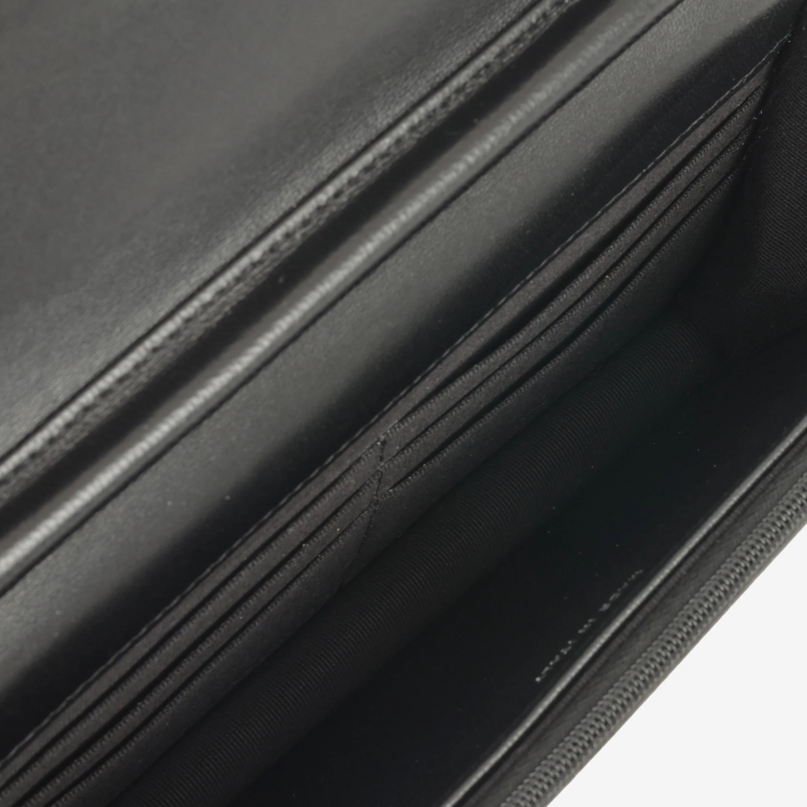 Chanel Wallet On Chain - Black Lambskin with Strass CC | Silver Hardware - Image 5