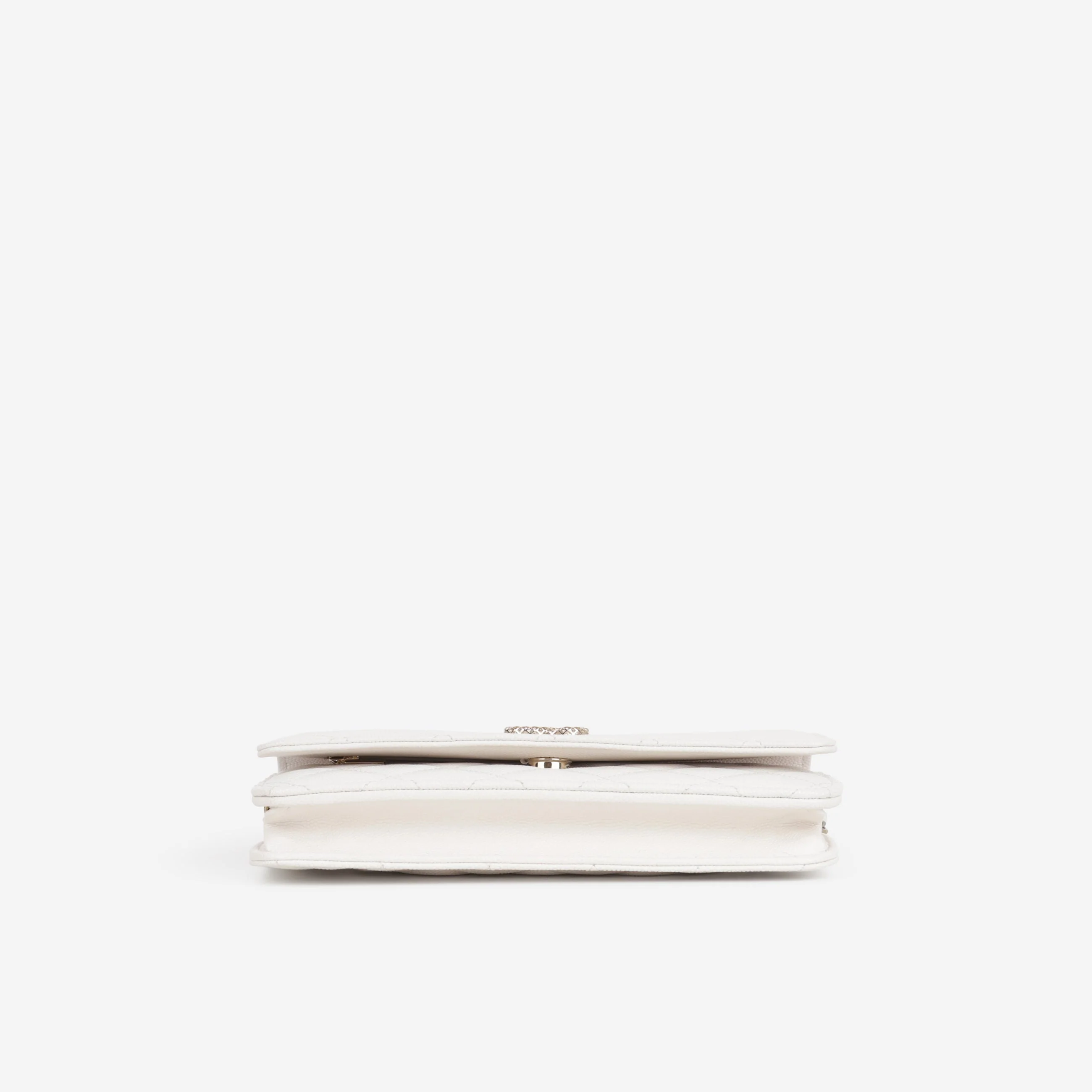Chanel Wallet On Chain - White Caviar | Champagne Gold Hardware - Image 3