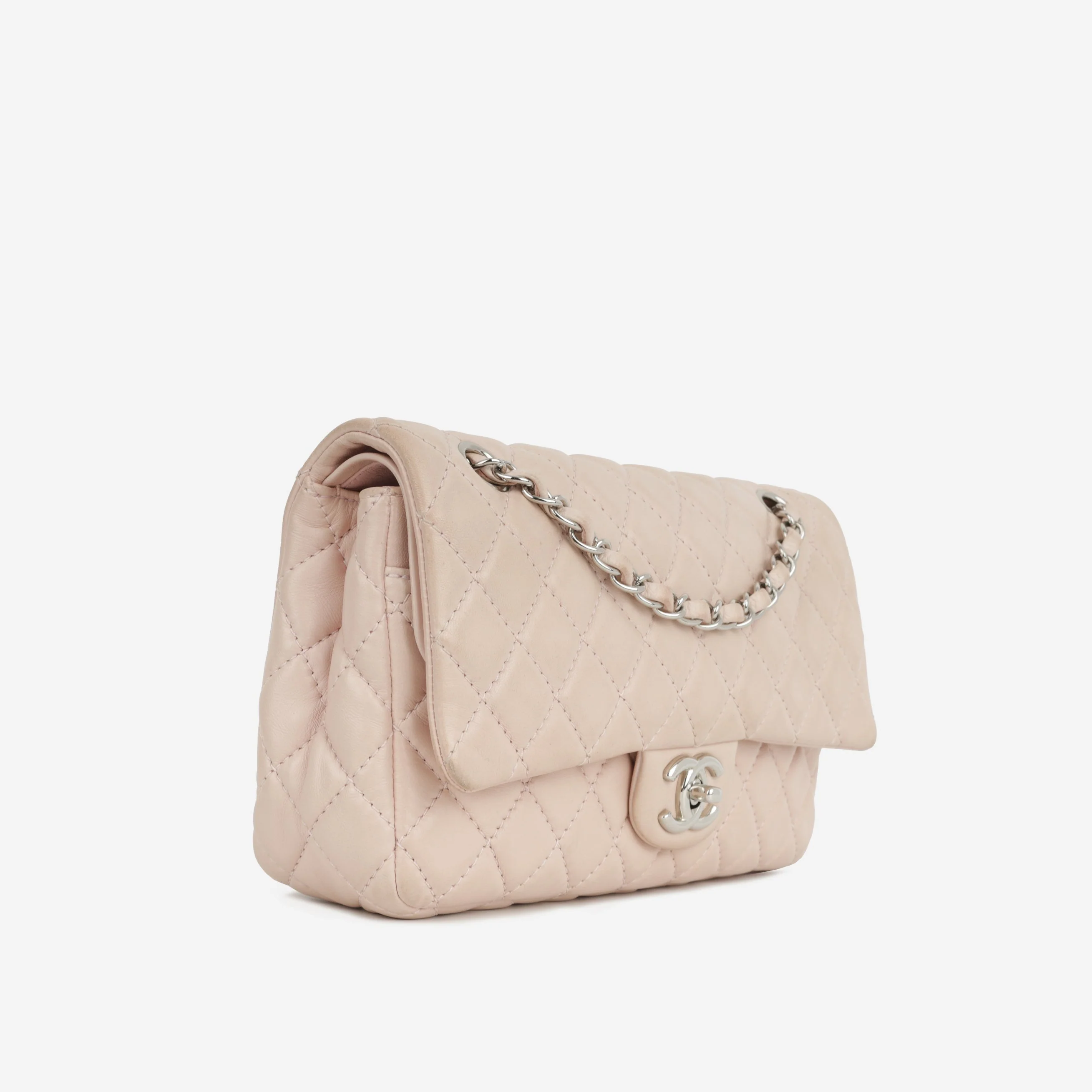 Chanel Seasonal Medium Flap Bag - Pink Lambskin | Silver Hardware - Image 9