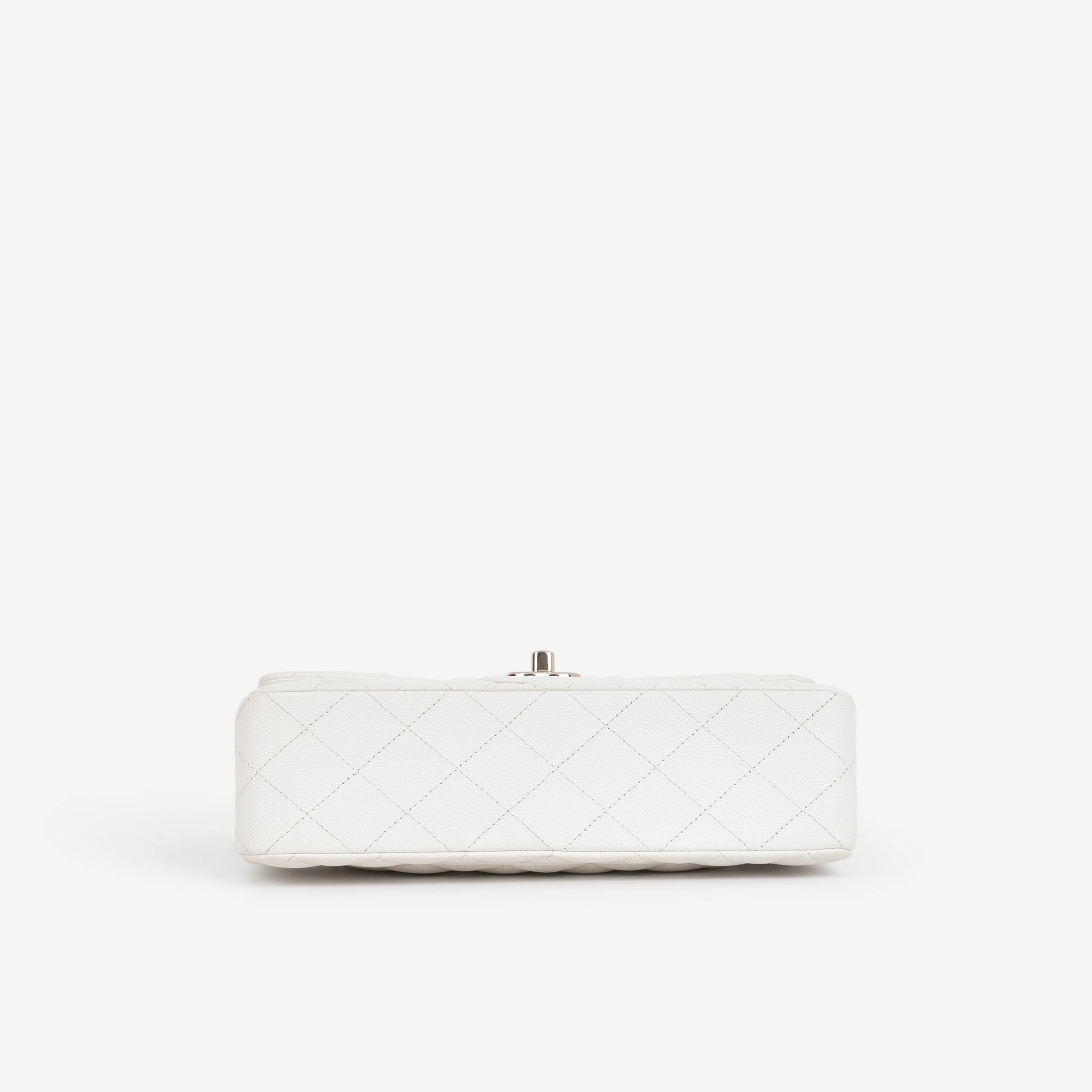 Chanel Small Classic Flap - White Caviar | Champagne Gold Hardware - Image 4