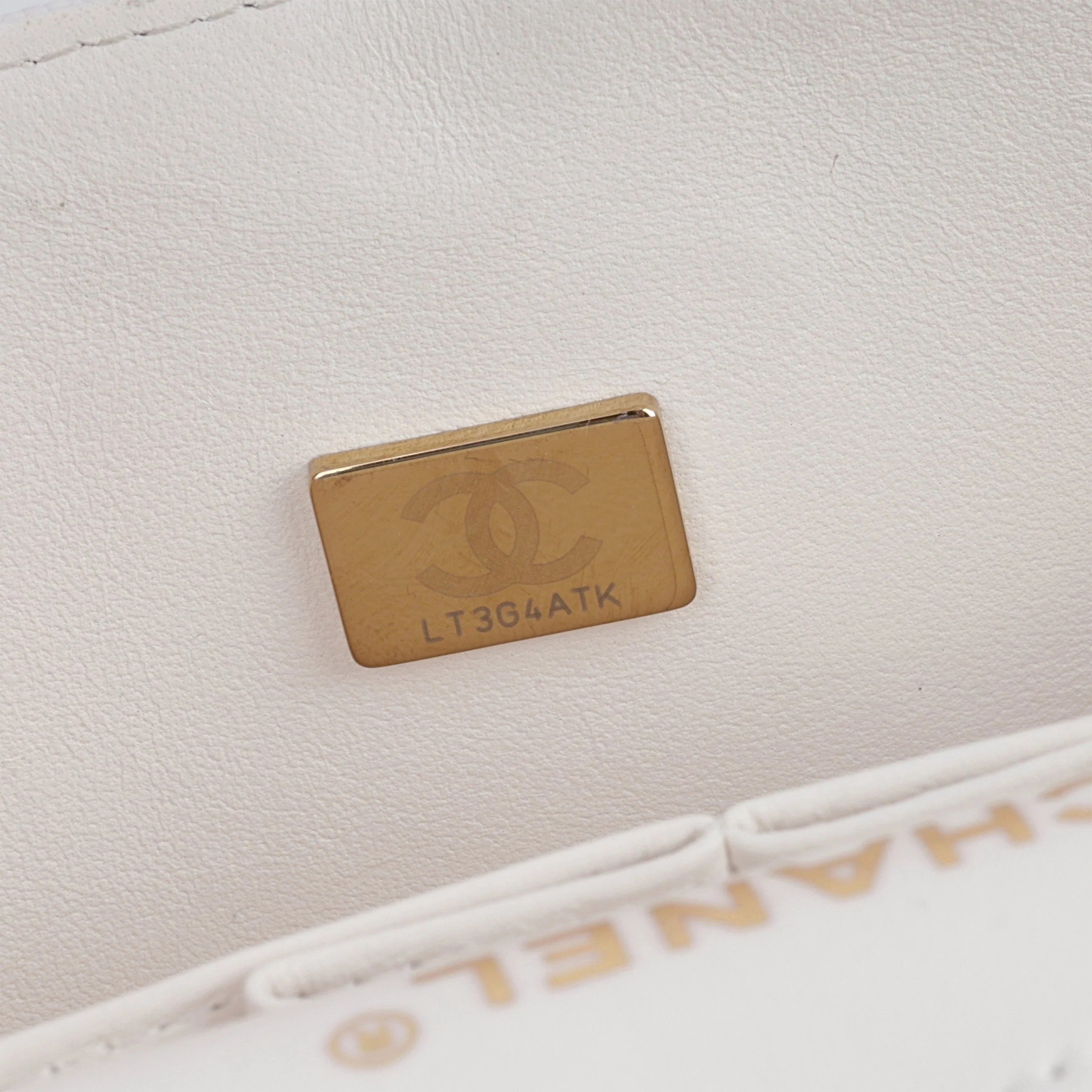 Chanel Small Classic Flap - White Caviar | Champagne Gold Hardware - Image 8