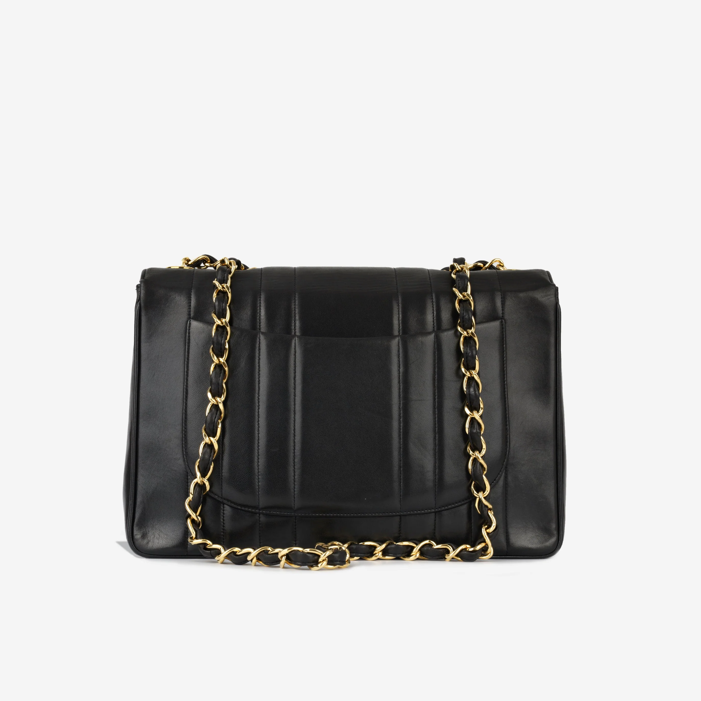 Chanel Vintage Chanel Mademoiselle Flap Bag - Black Vertical Lambskin | Gold Hardware - Image 7