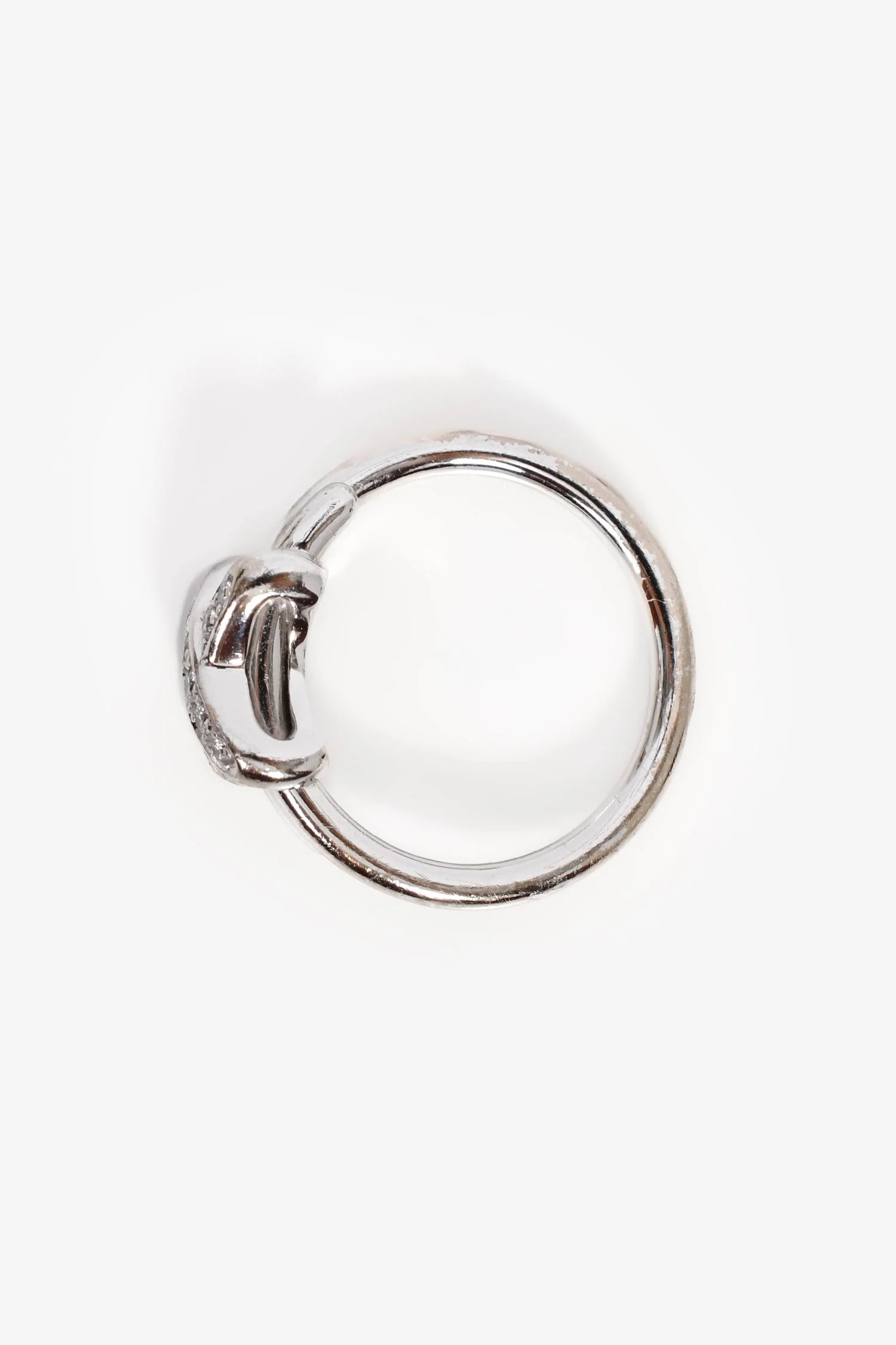 Chaumet 18K White Gold Diamonds 'Jeux de Liens' Ring Size 6 - Image 3