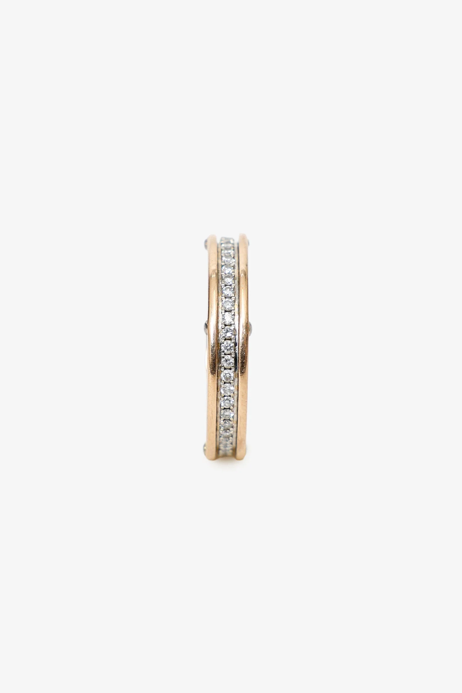 Chimento 18k Rose/White Gold Diamond Aeternitas Rose Gold Band Ring - Image 4