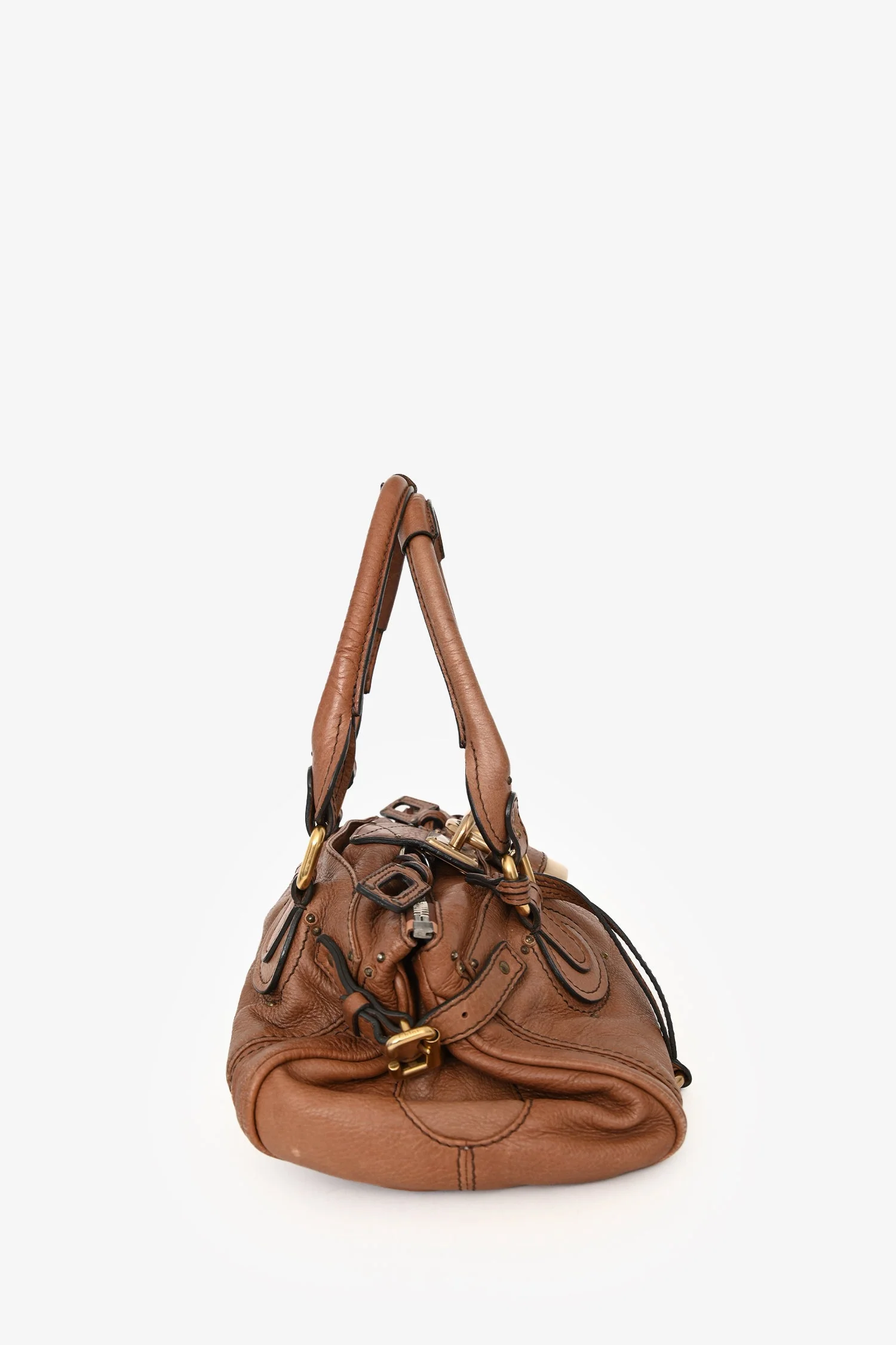 Chloe 2007 Vintage Brown Leather Paddington Bag - Image 2