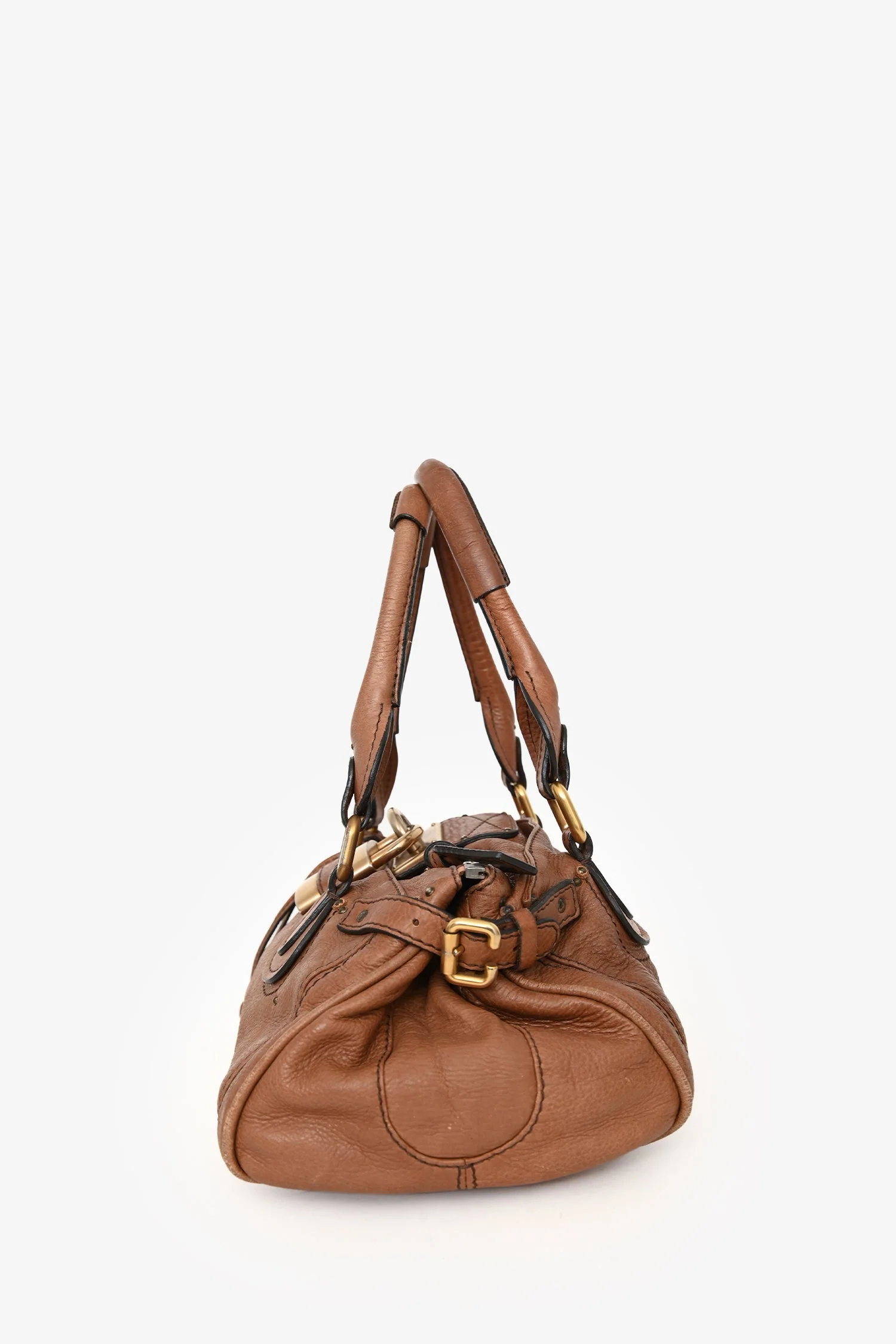 Chloe 2007 Vintage Brown Leather Paddington Bag - Image 4