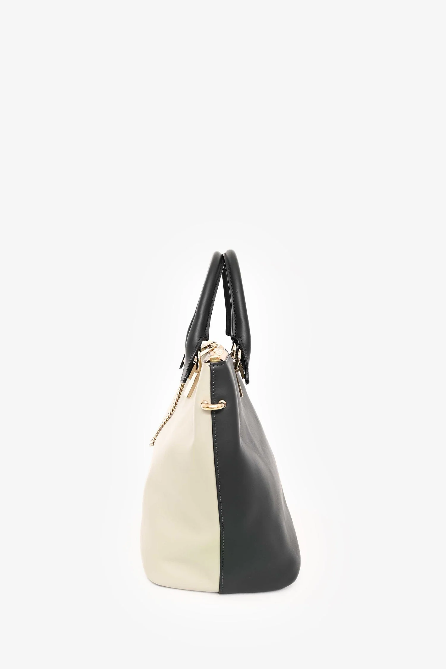 Chloe 2014 Black/Light Grey Leather Baylee Tote with Strap - Image 3