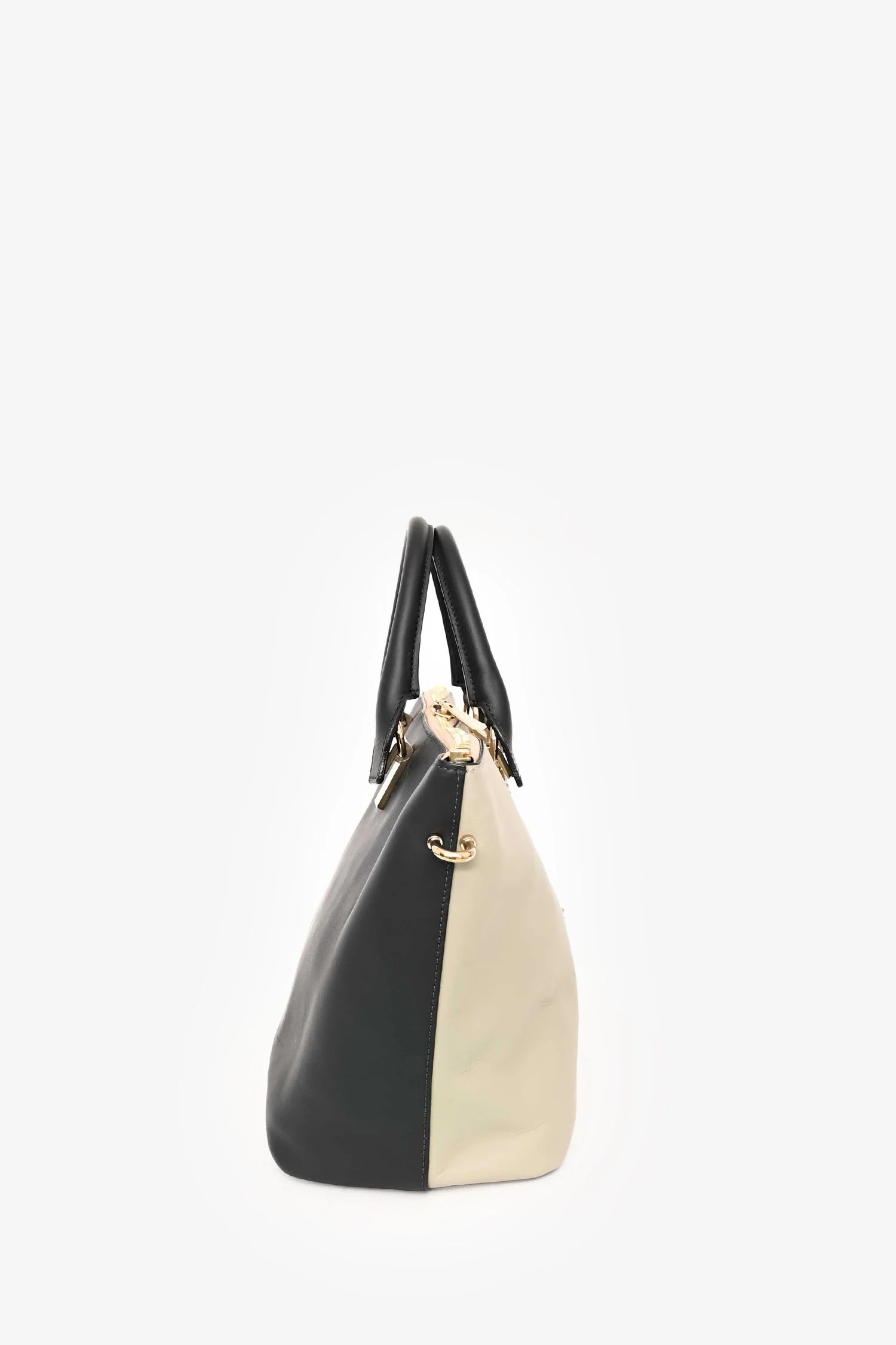 Chloe 2014 Black/Light Grey Leather Baylee Tote with Strap - Image 4