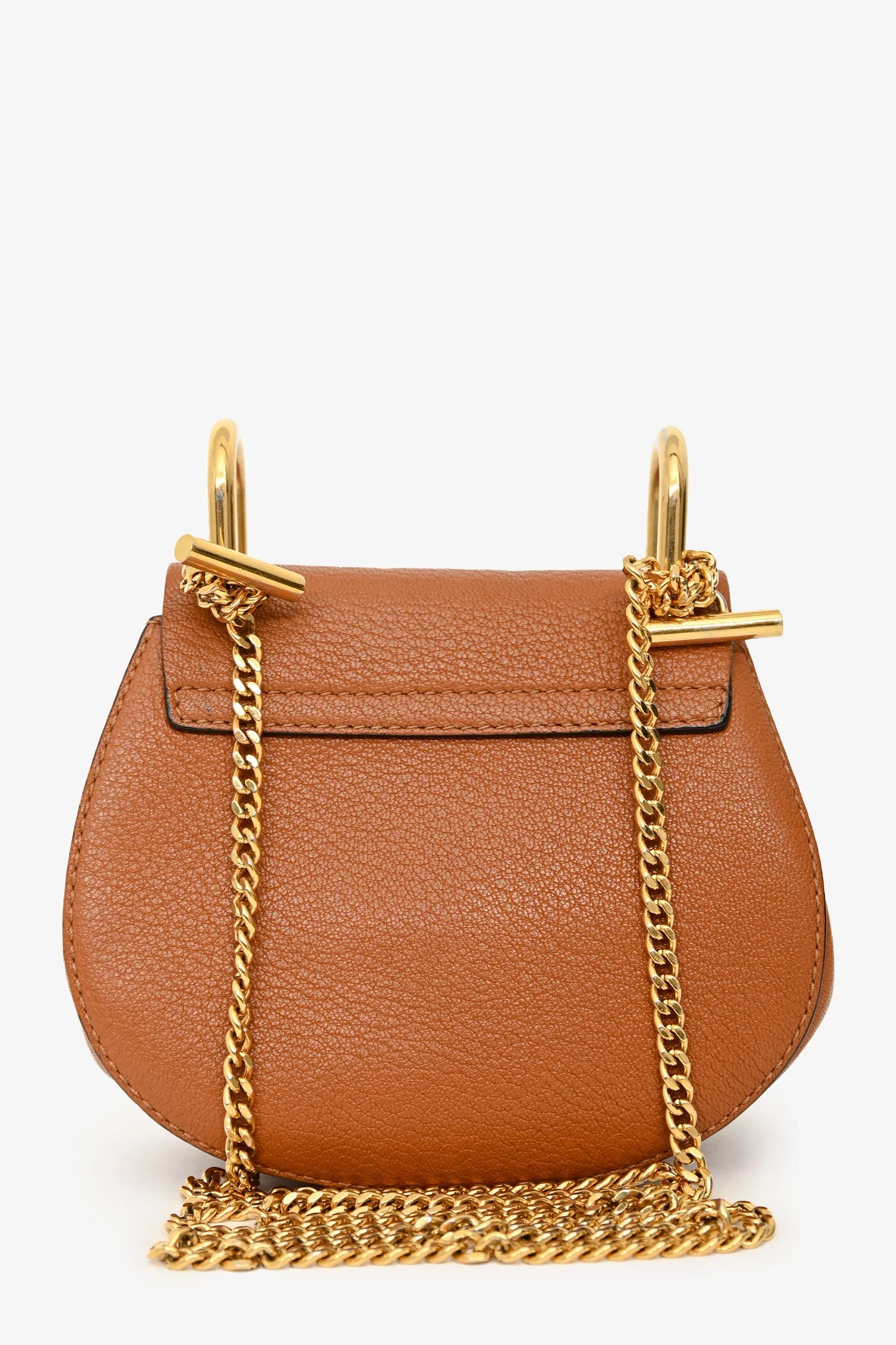 Chloe 2015 Brown Grained Leather Mini 'Drew' Crossbody Bag - Image 2