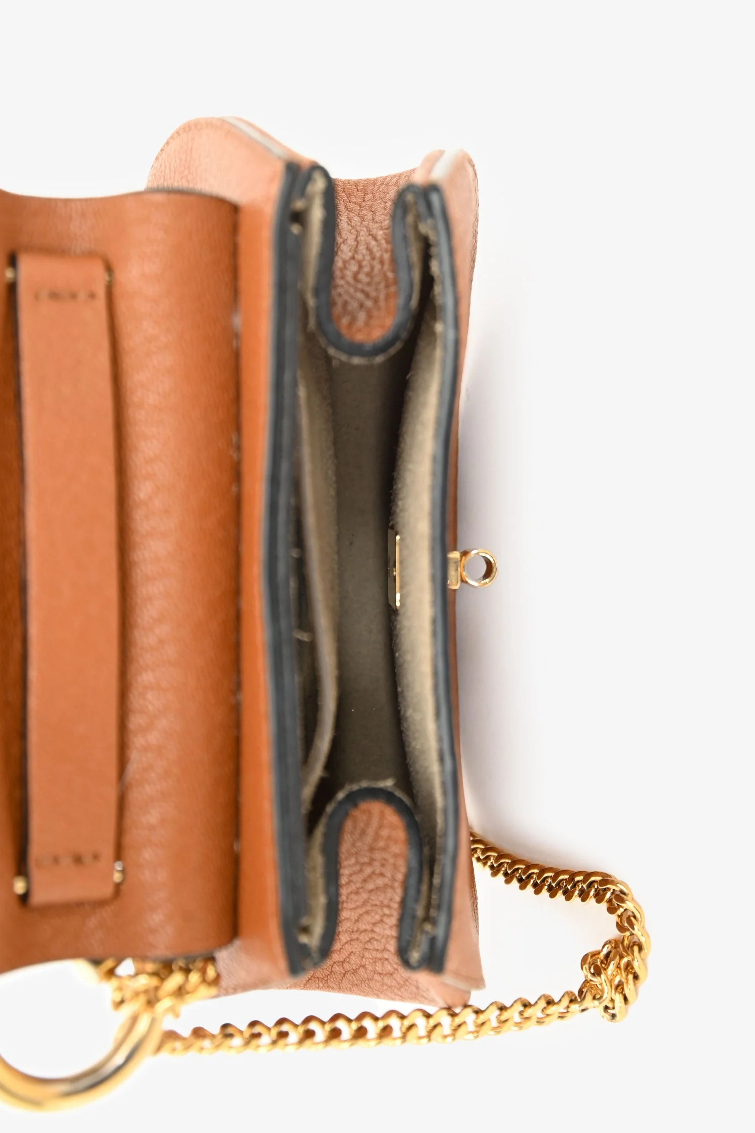 Chloe 2015 Brown Grained Leather Mini 'Drew' Crossbody Bag - Image 6