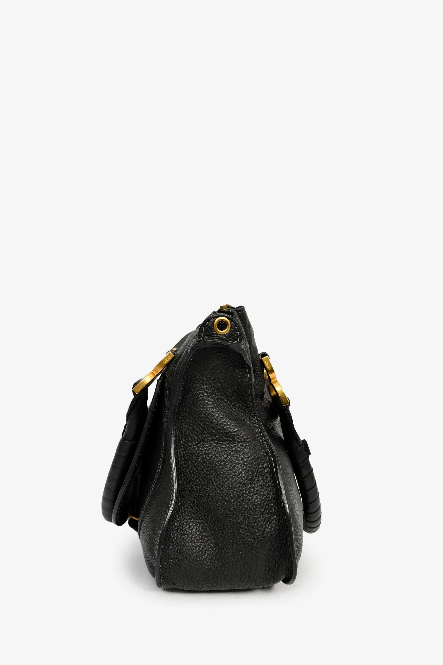 Chloe 2017 Black Leather Marcie Shoulder Bag With Strap - Image 3