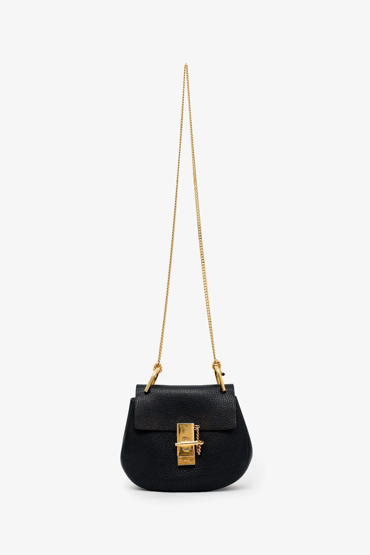 Chloe Black Leather 'Drew' Crossbody Bag - Image 6
