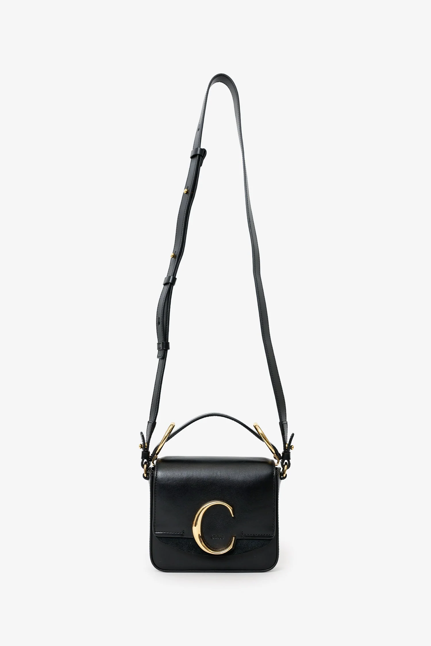Chloe Black Leather Mini C Bag - Image 6