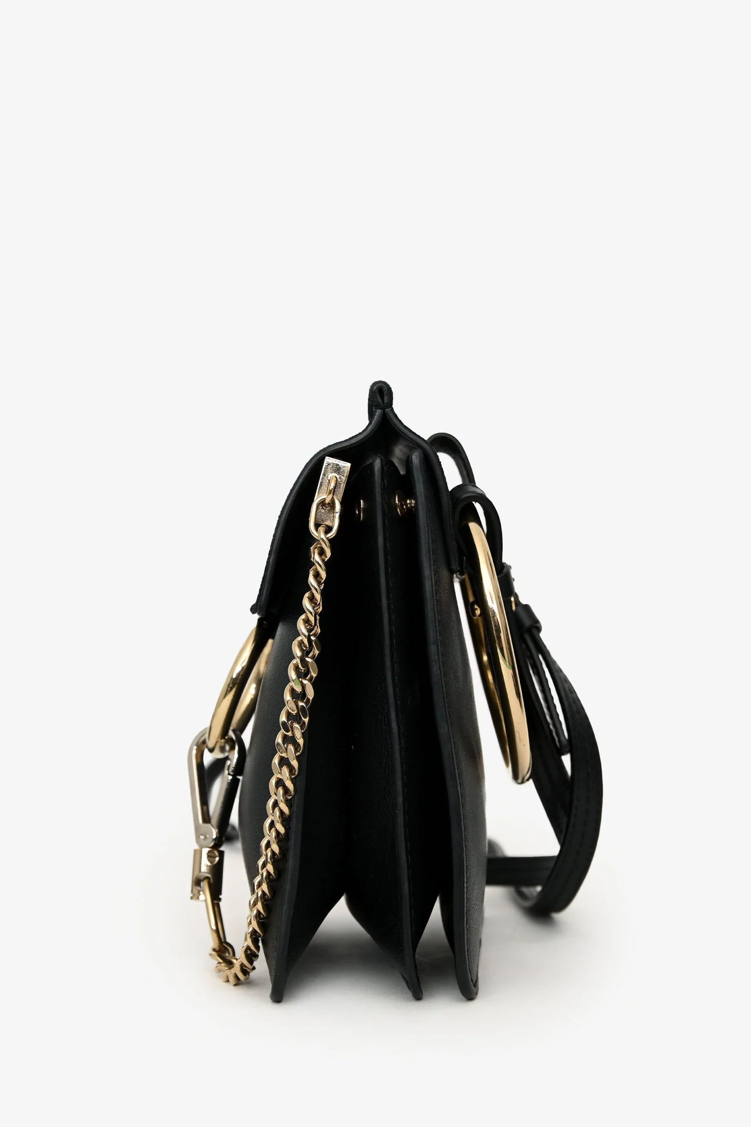 Chloe Black Leather Mini Faye Crossbody Bag - Image 4