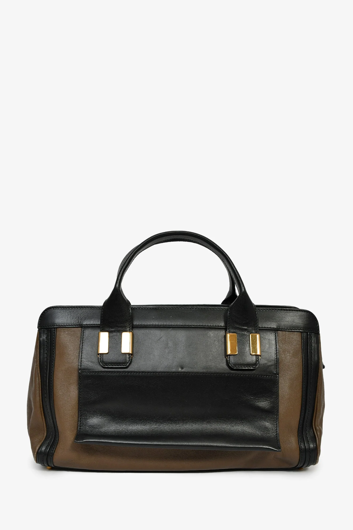 Chloe Brown/Black Leather 'Alice' Top Handle Bag - Image 2