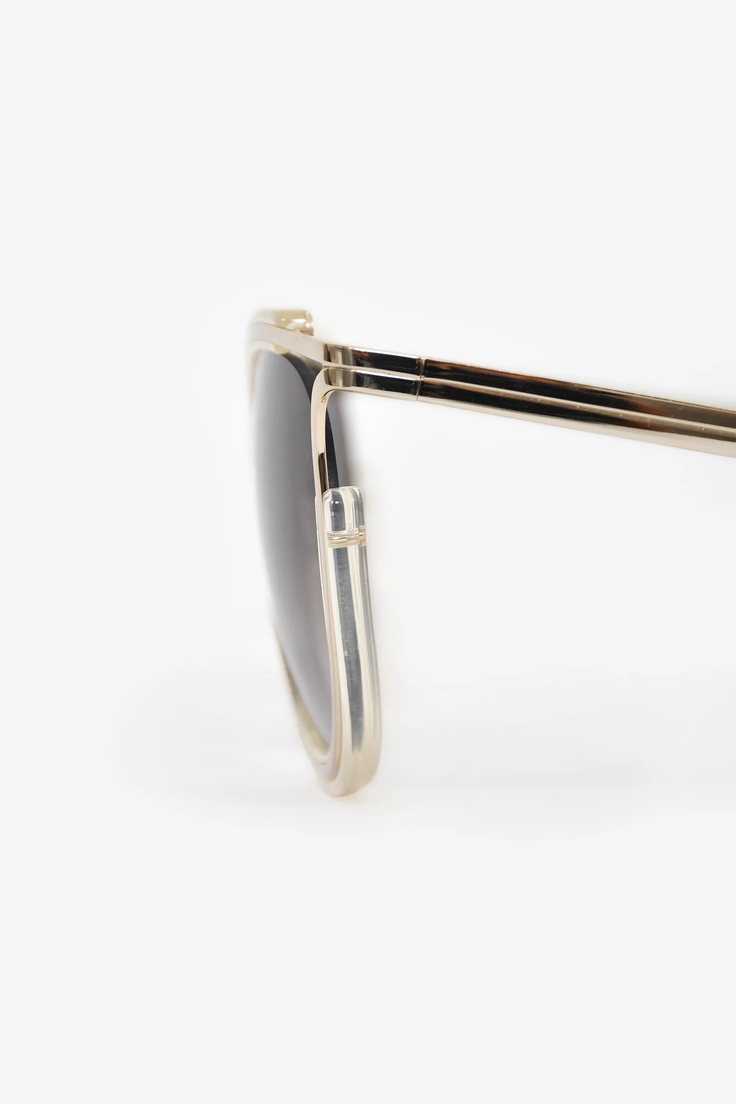 Chloe Clear Acrylic/Silver Tone Sunglasses - Image 4