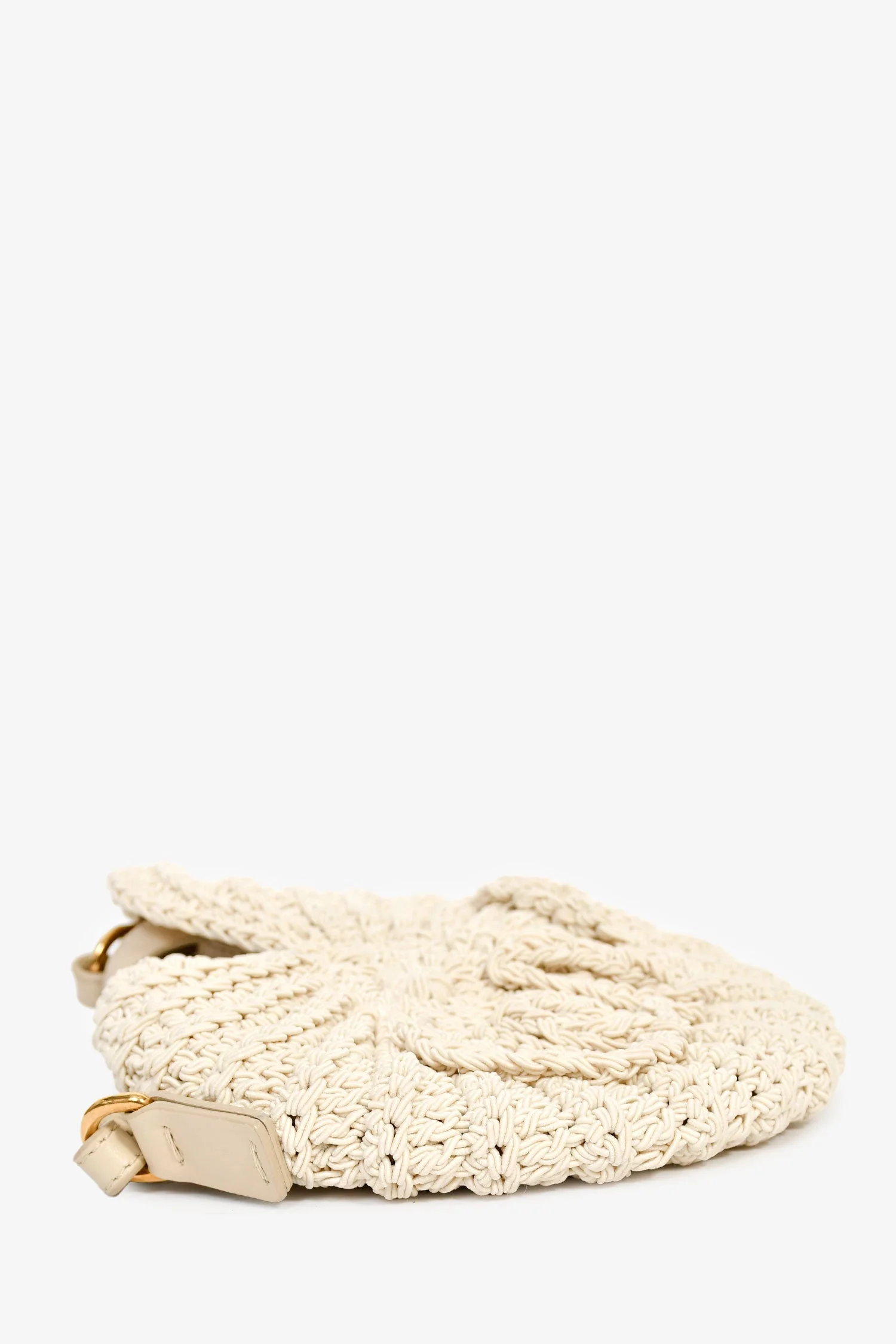 Chloe Cream Crochet 'Sea Treasures' Logo Crossbody Bag - Image 4