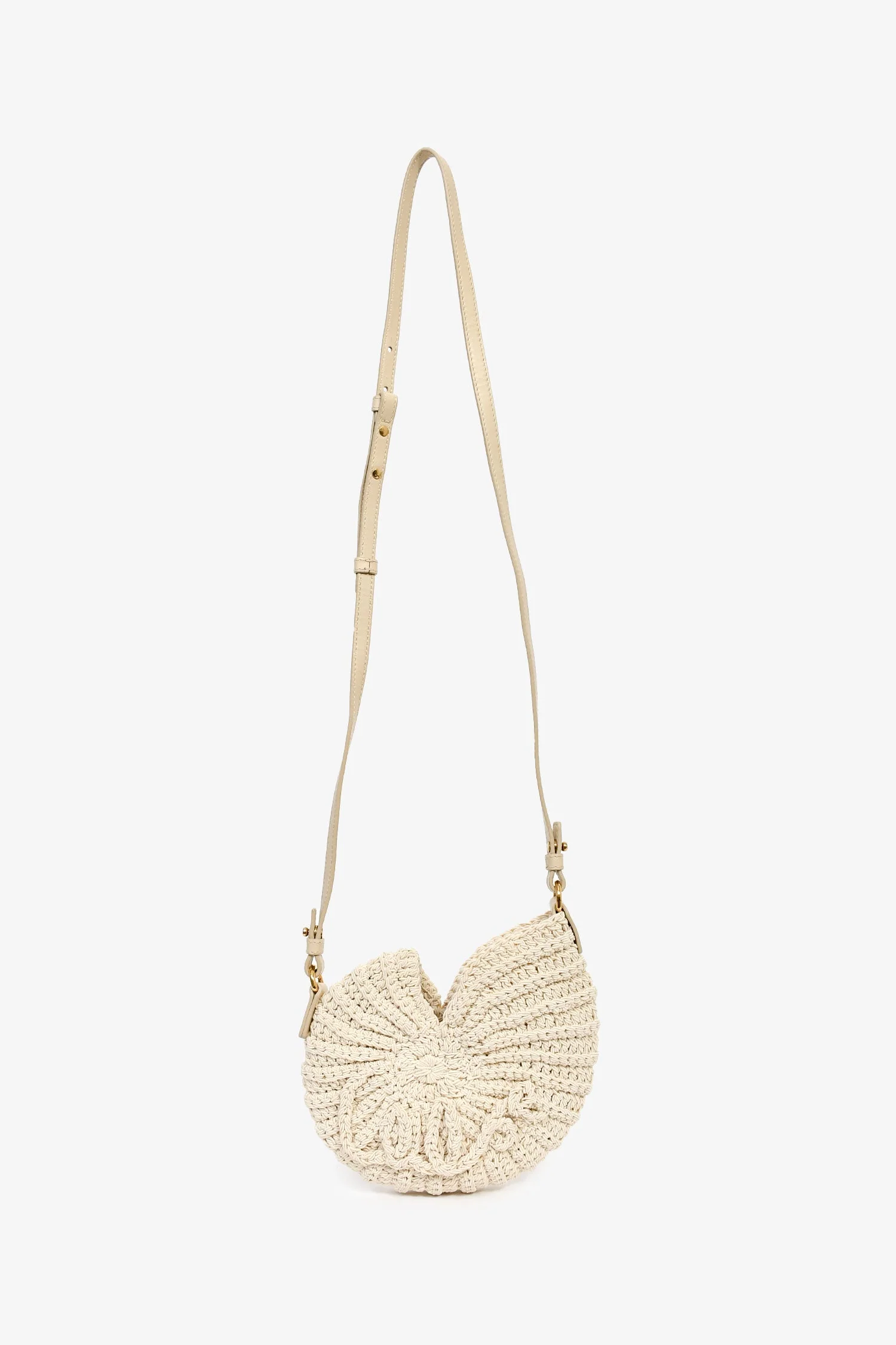 Chloe Cream Crochet 'Sea Treasures' Logo Crossbody Bag - Image 7