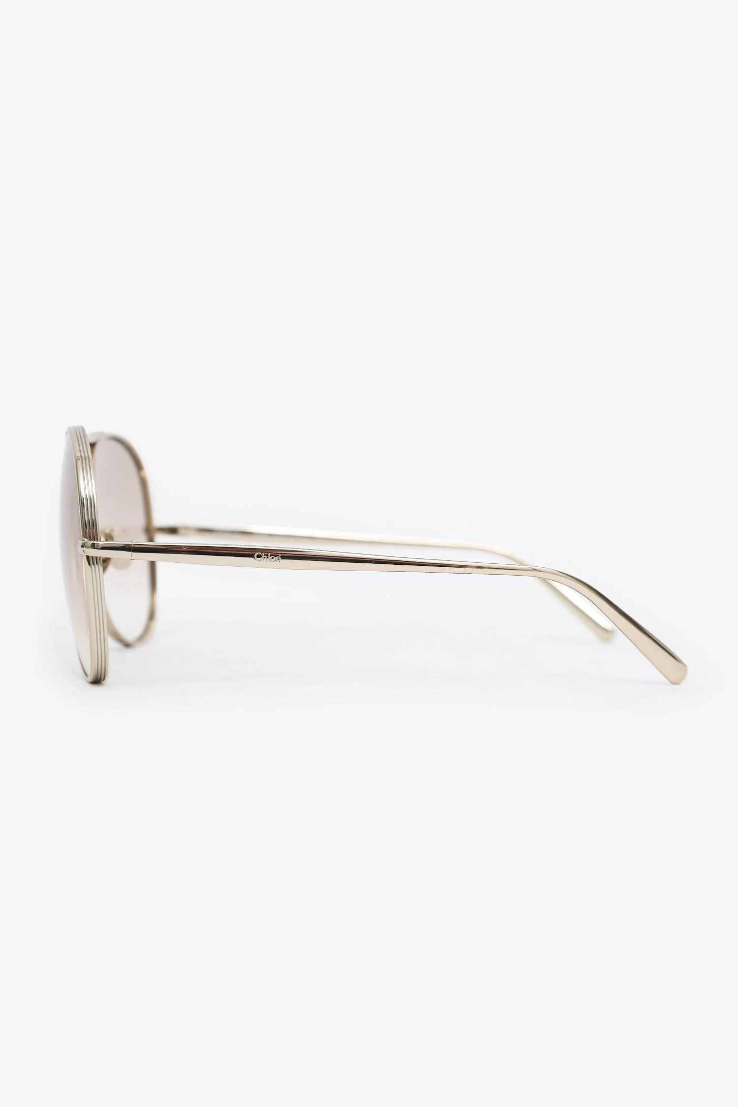 Chloé Gold Tinted Aviator Sunglasses - Image 3