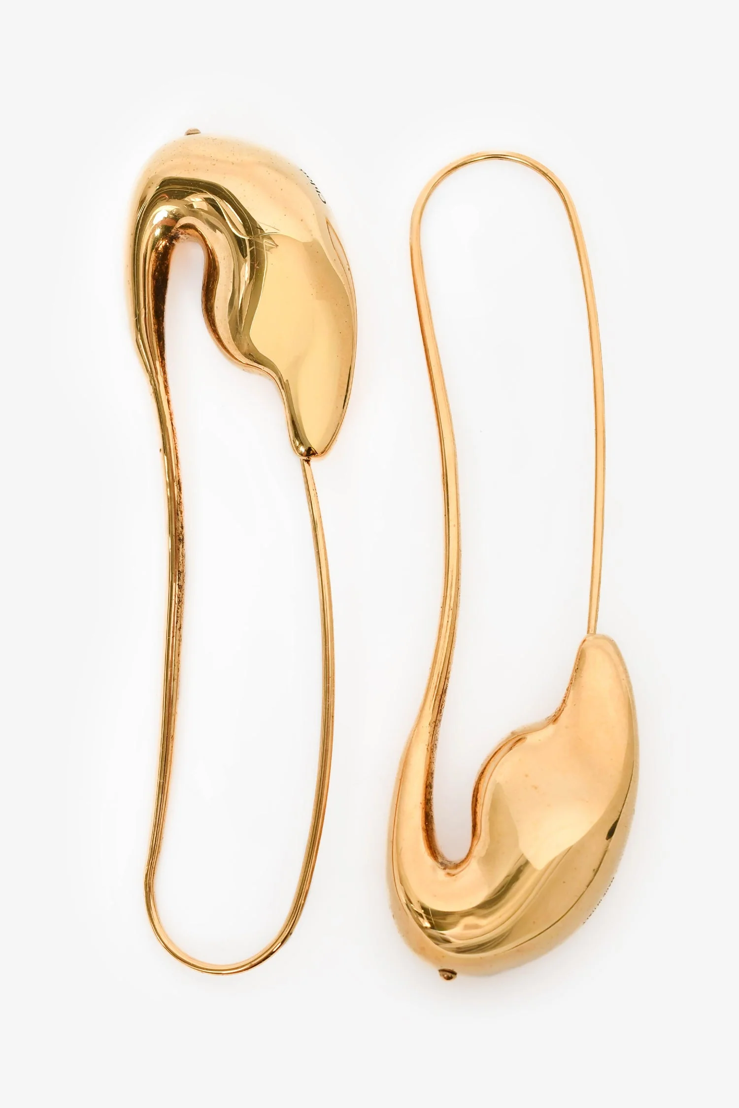 Chloe Gold Toned Dangling 'Trudie' Pin Earrings - Image 2