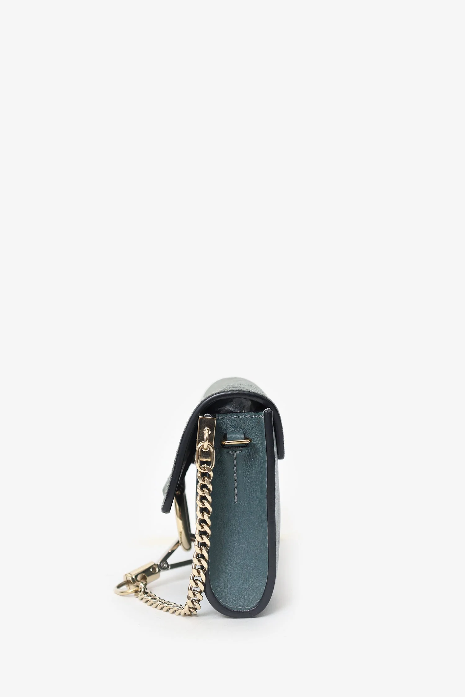 Chloe Green Suede/Leather Small Faye Bag - Image 5