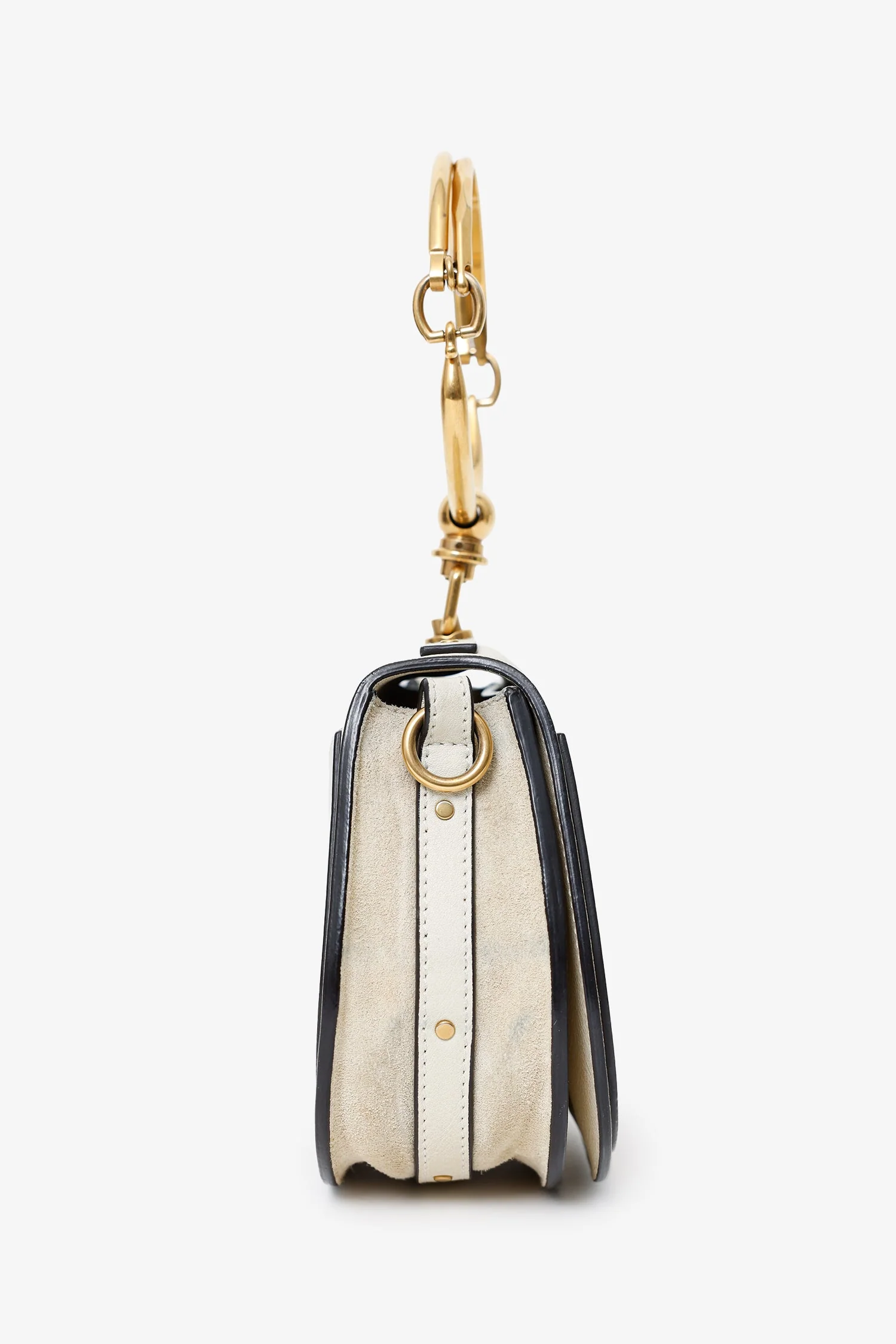 Chloe Off White Suede Small 'Nile Bracelet' Bag - Image 2