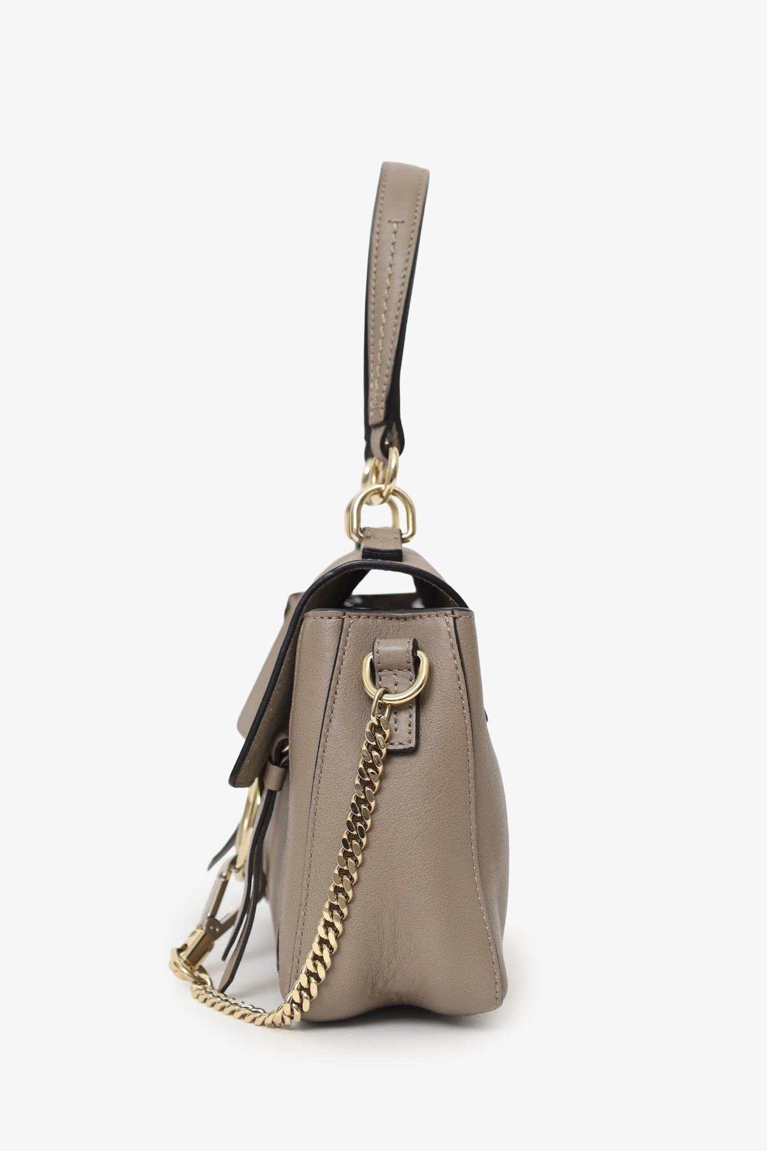 Chloe Taupe Leather Mini Faye Day Bag - Image 4