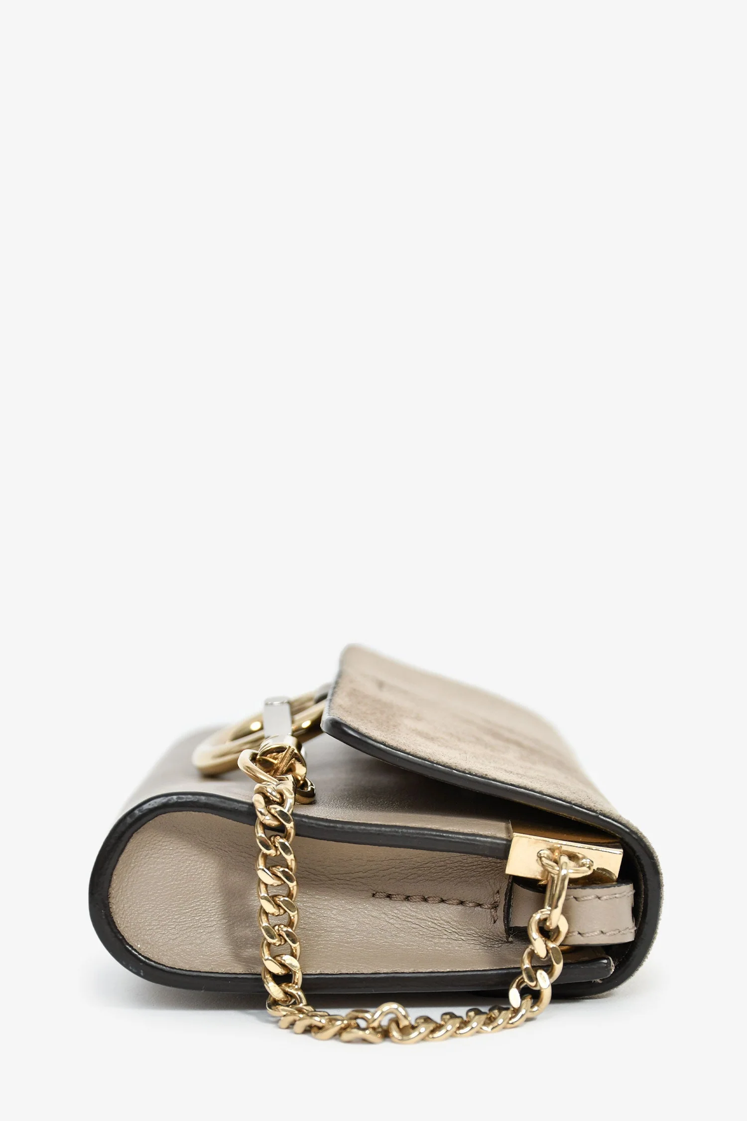 Chloé Taupe Leather/Suede 'Faye' Crossbody Bag - Image 3