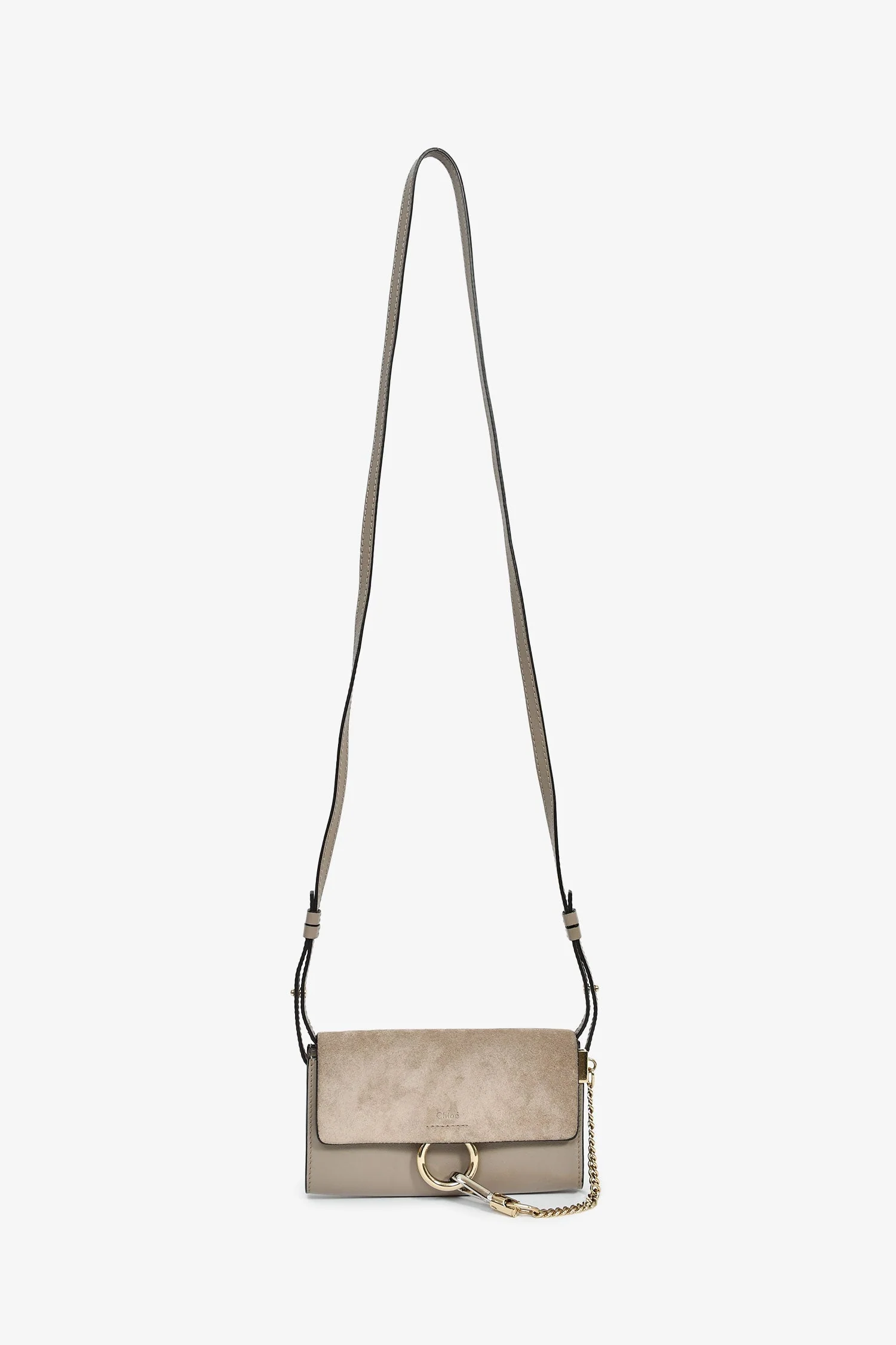 Chloé Taupe Leather/Suede 'Faye' Crossbody Bag - Image 7