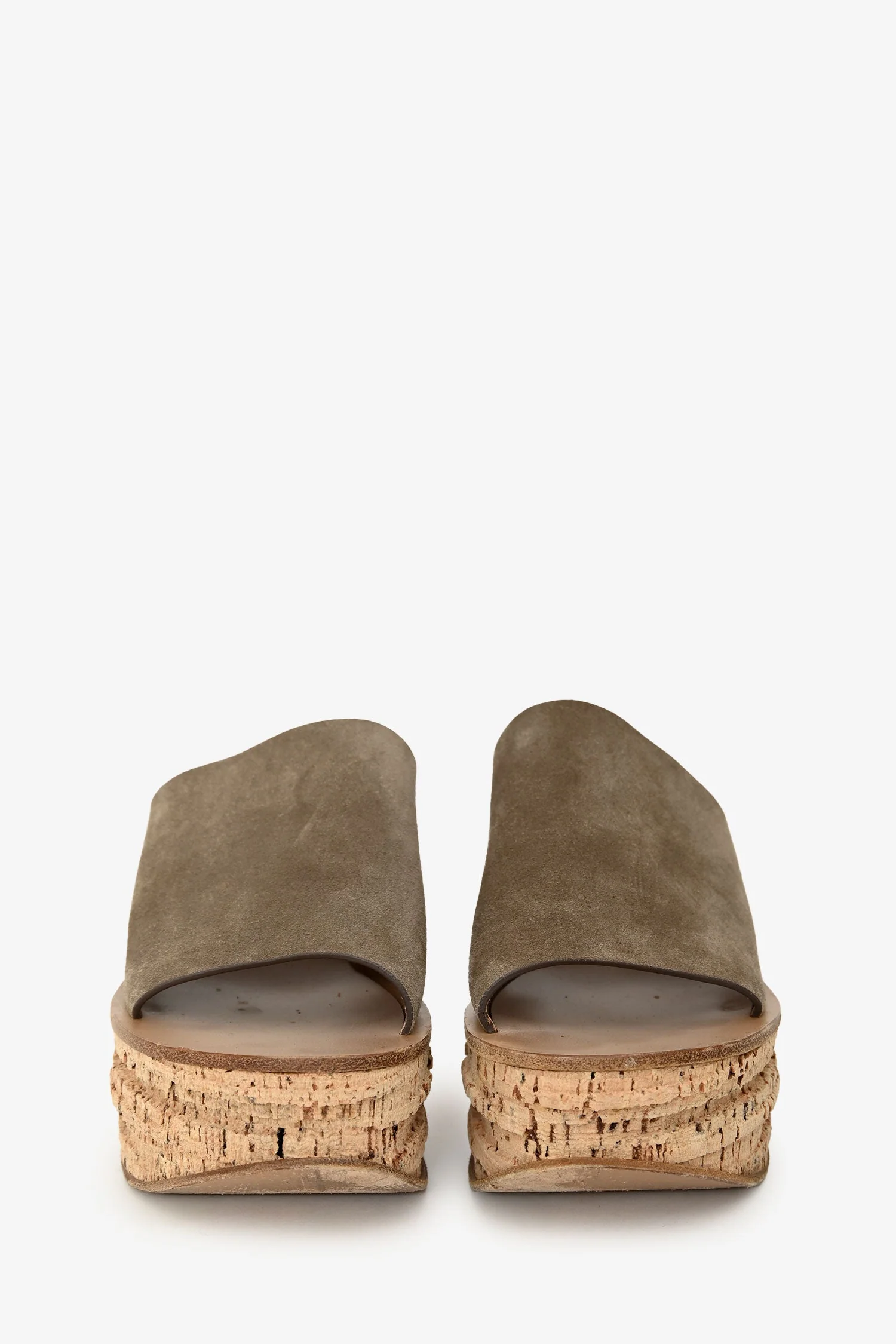 Chloe Taupe Suede Camille Sandals Size 38.5 - Image 3