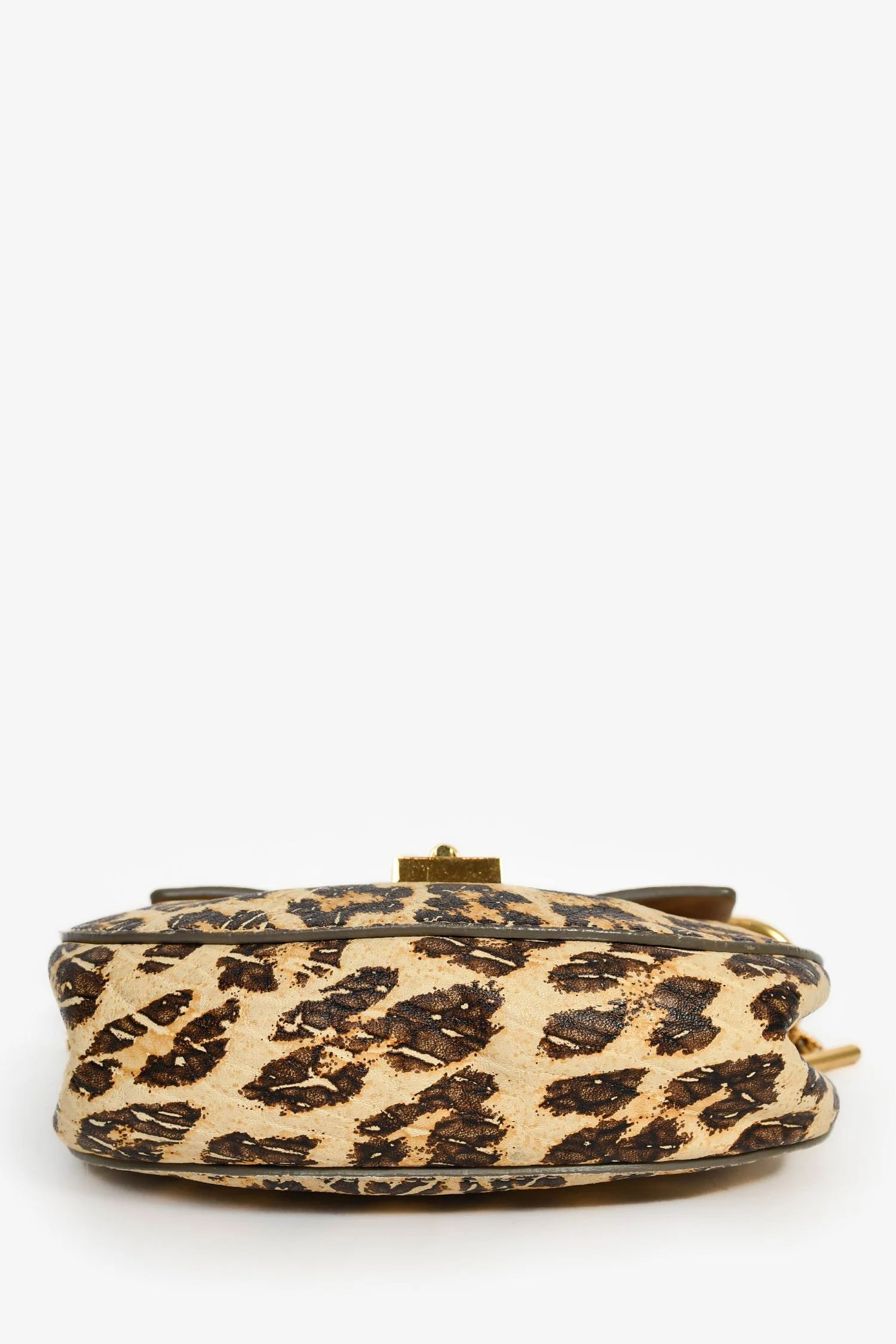 Chloe Yellow/Brown Leopard Print Leather Mini 'Drew' Crossbody Bag - Image 5