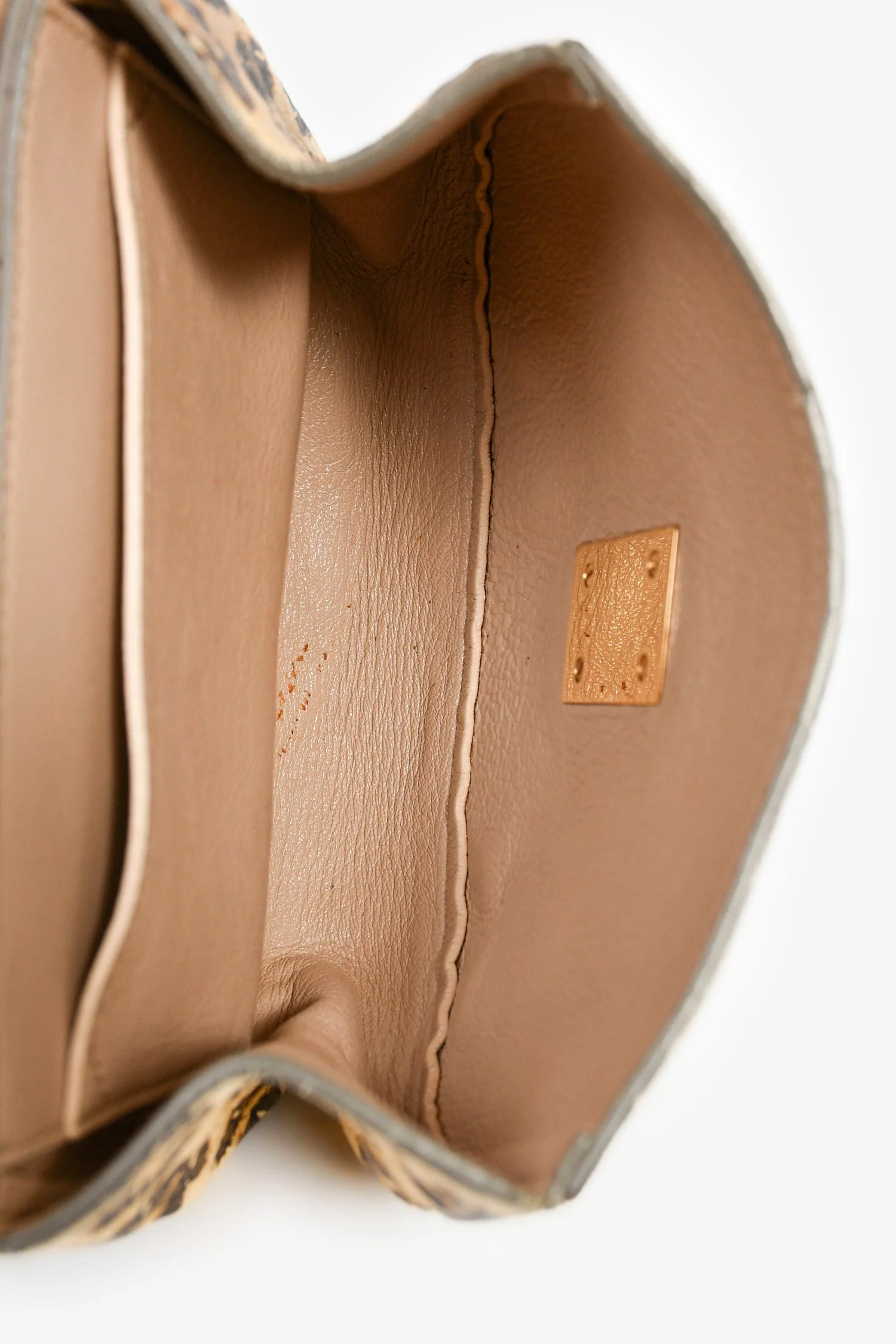 Chloe Yellow/Brown Leopard Print Leather Mini 'Drew' Crossbody Bag - Image 6