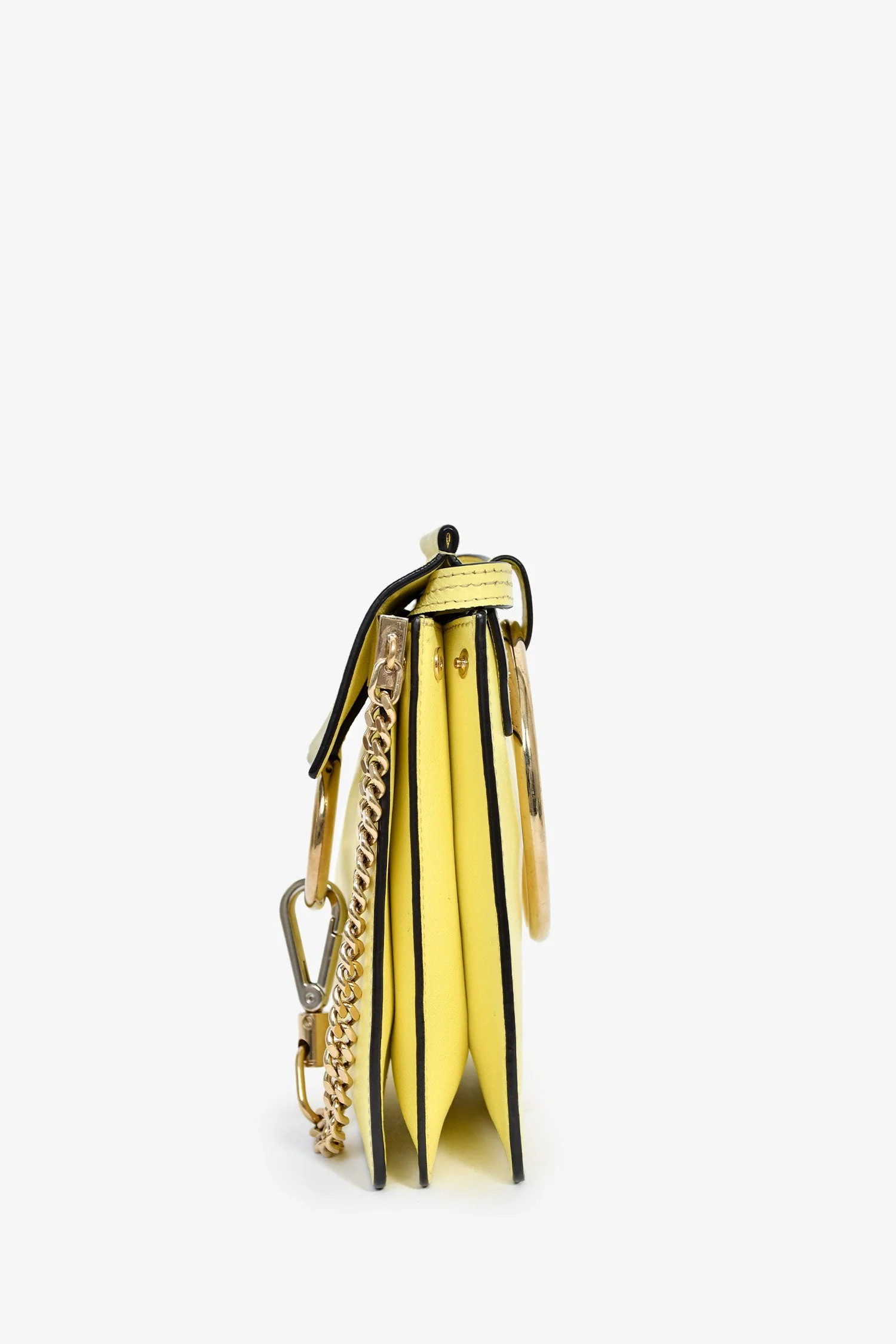 Chloe Yellow Leather Mini Faye Bag - Image 4