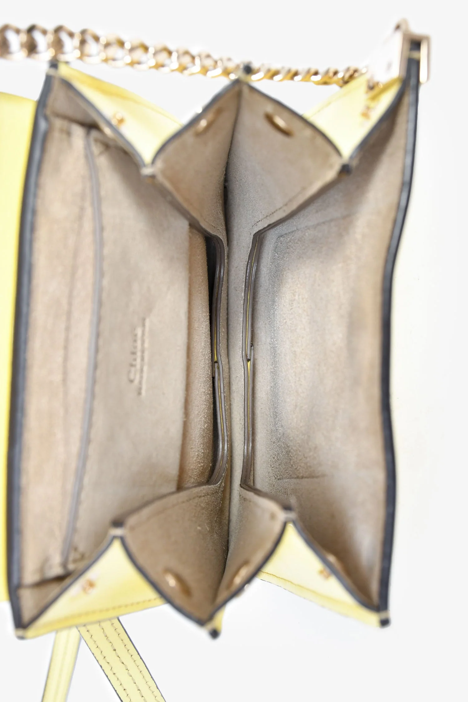 Chloe Yellow Leather Mini Faye Bag - Image 6