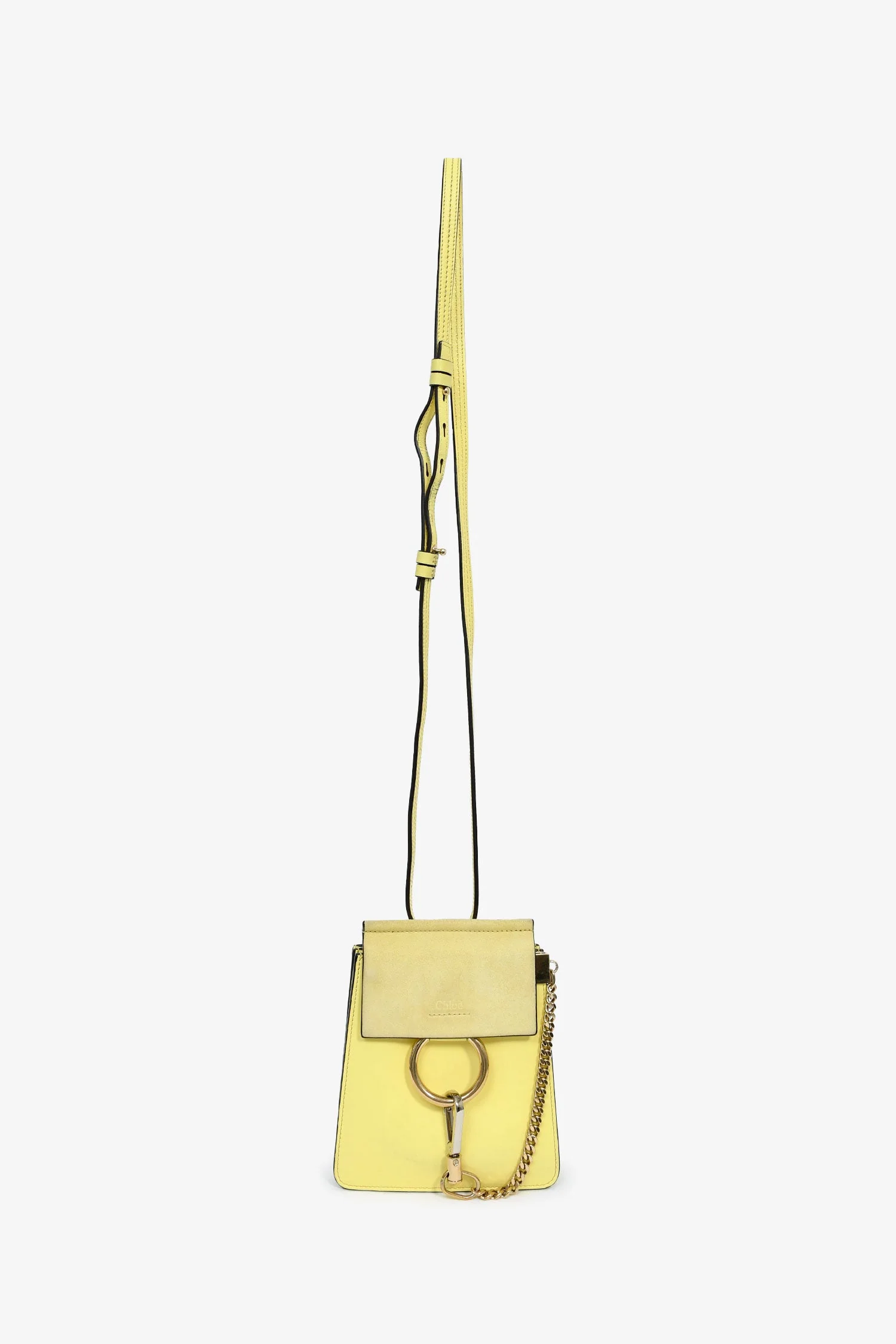 Chloe Yellow Leather Mini Faye Bag - Image 7