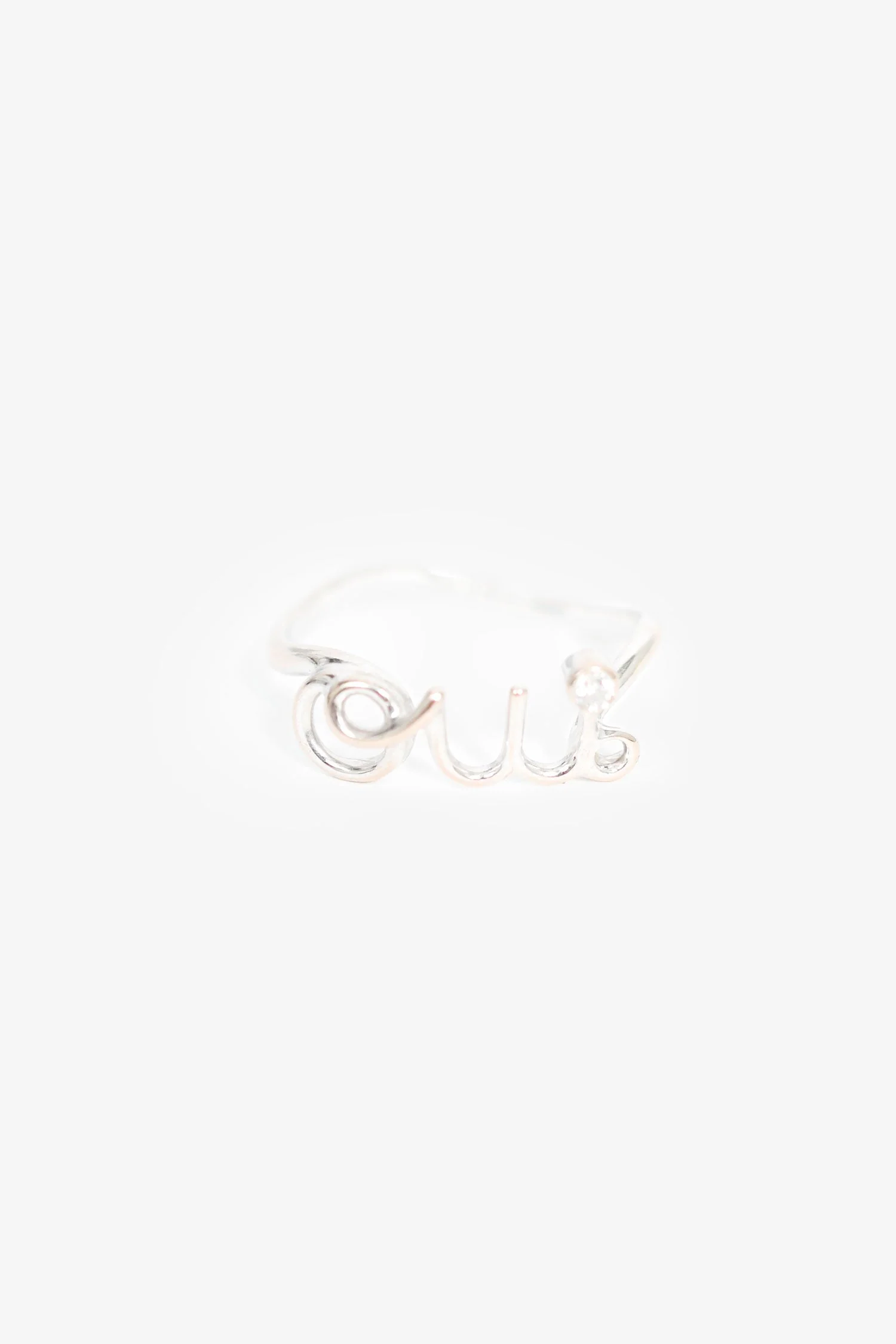 Christian Dior 18K White Gold Diamond 'Oui 'Ring Size 6.5 - Image 3