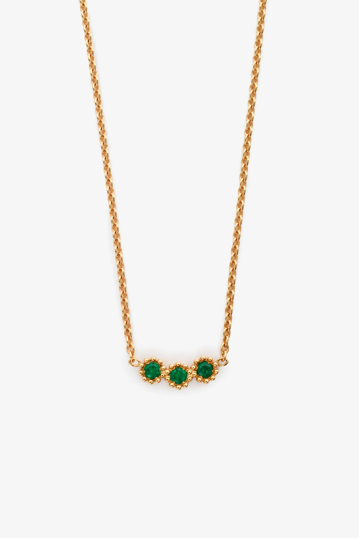 Christian Dior 18K Yellow Gold & Emerald 'Mimirose' Necklace - Image 2