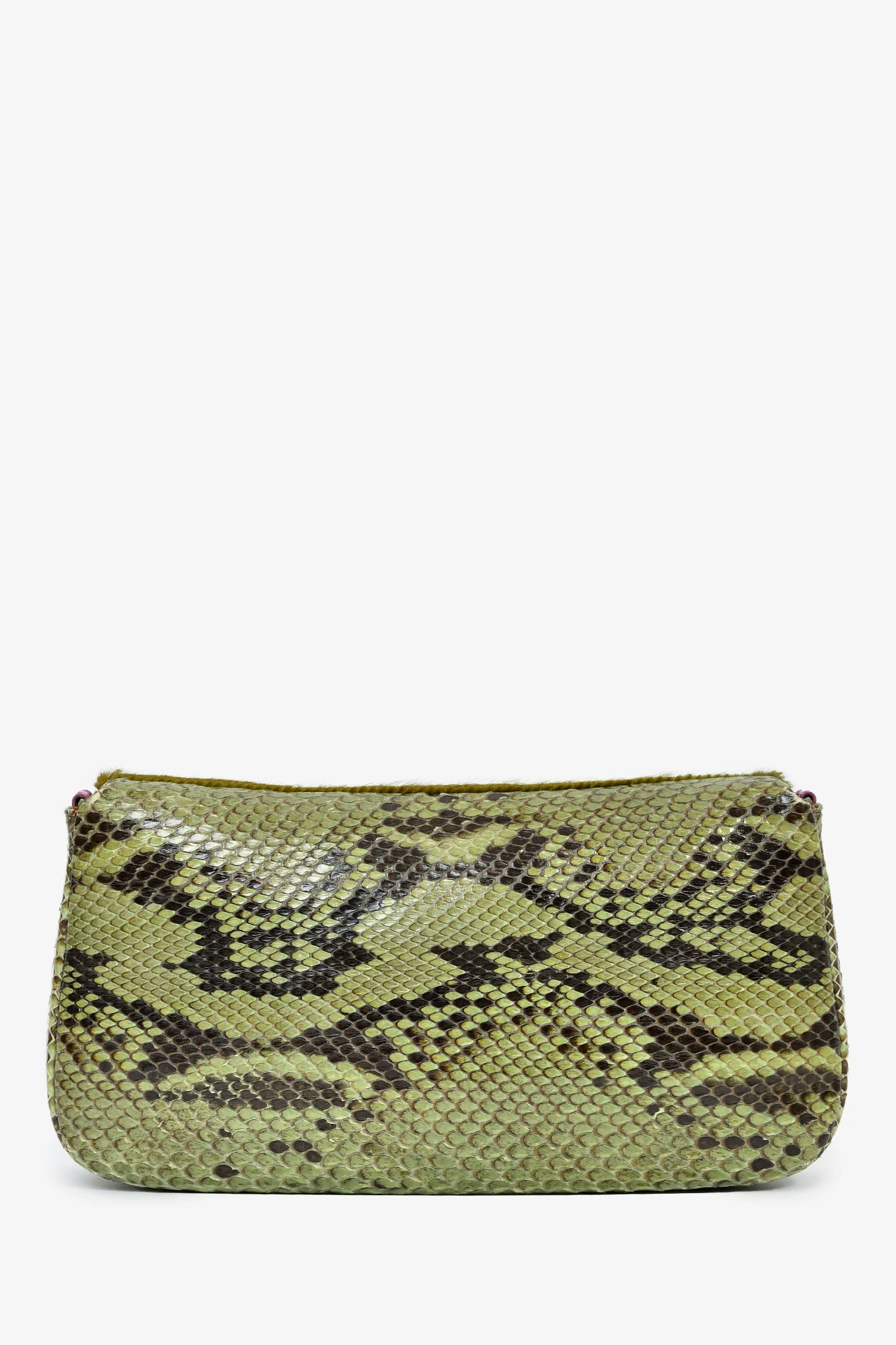 Christian Dior 2000 Green/Purple Ponyhair Snake Embossed Malice Shoulder Bag - Image 2